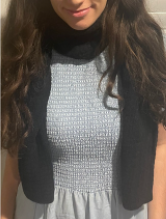 Narrow Scarf Zig Zag Knit 332333