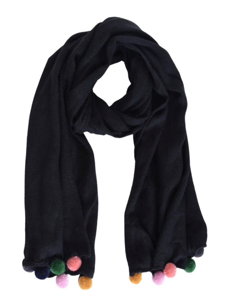 Multicolour Pom Pom Soft Scarf - 56647