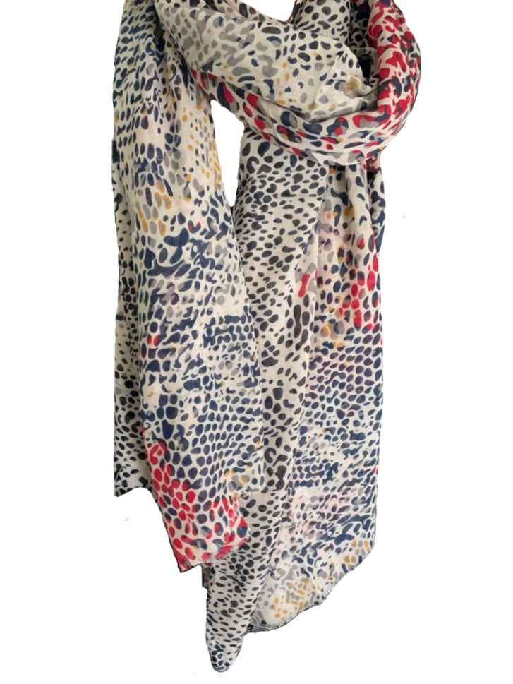 Viscose Animal Print Scarf - 332275