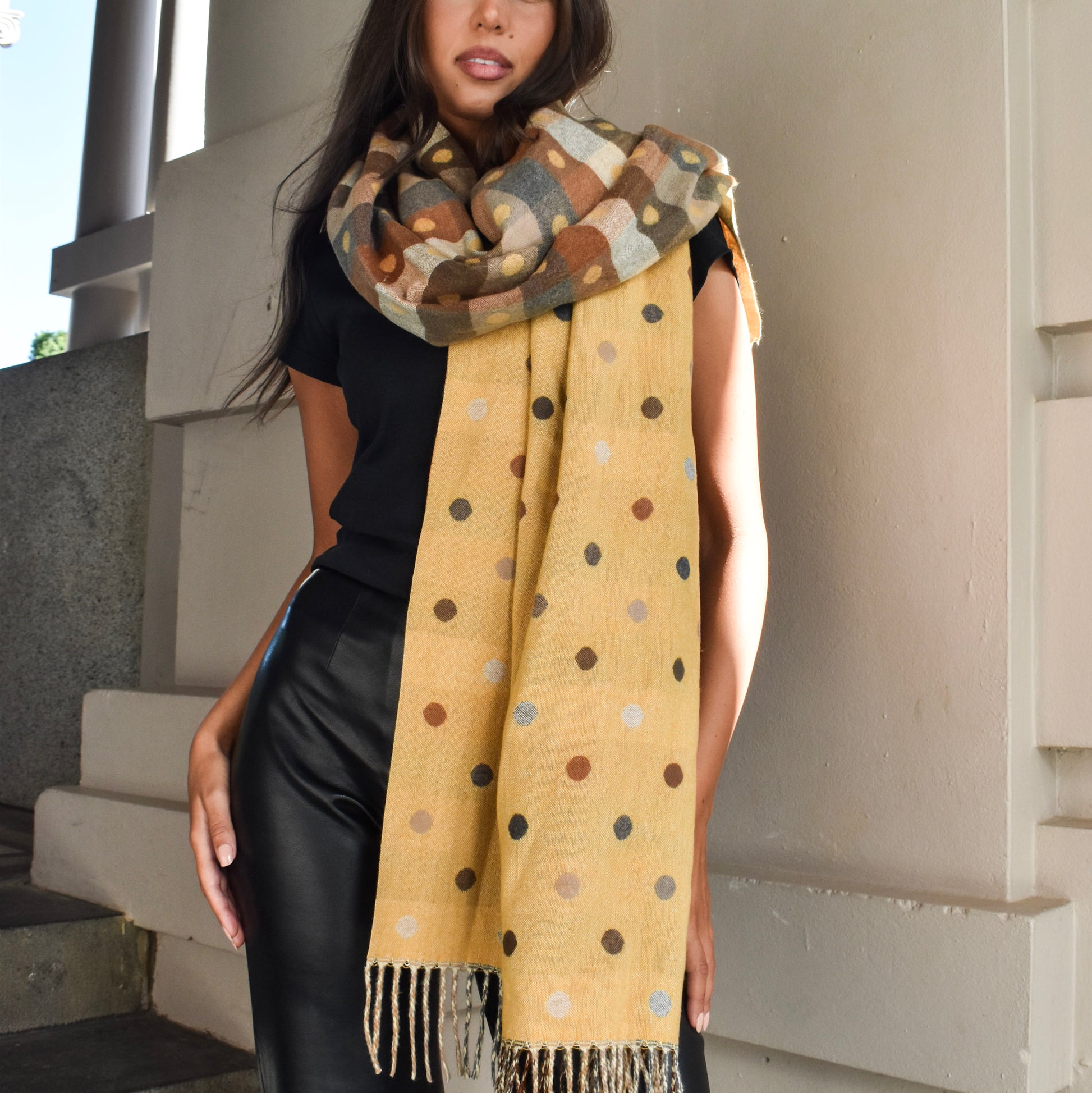 Pre-Order 2 Sides Printed Winter Scarf PJS0029