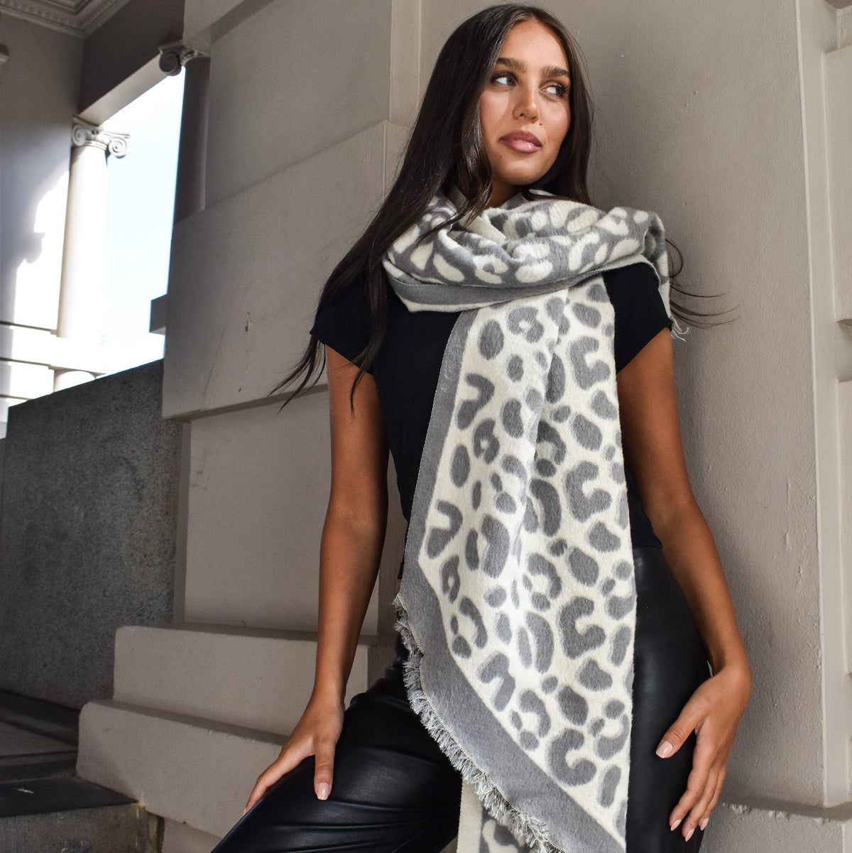 Leopard Winter Scarf Soft 332761