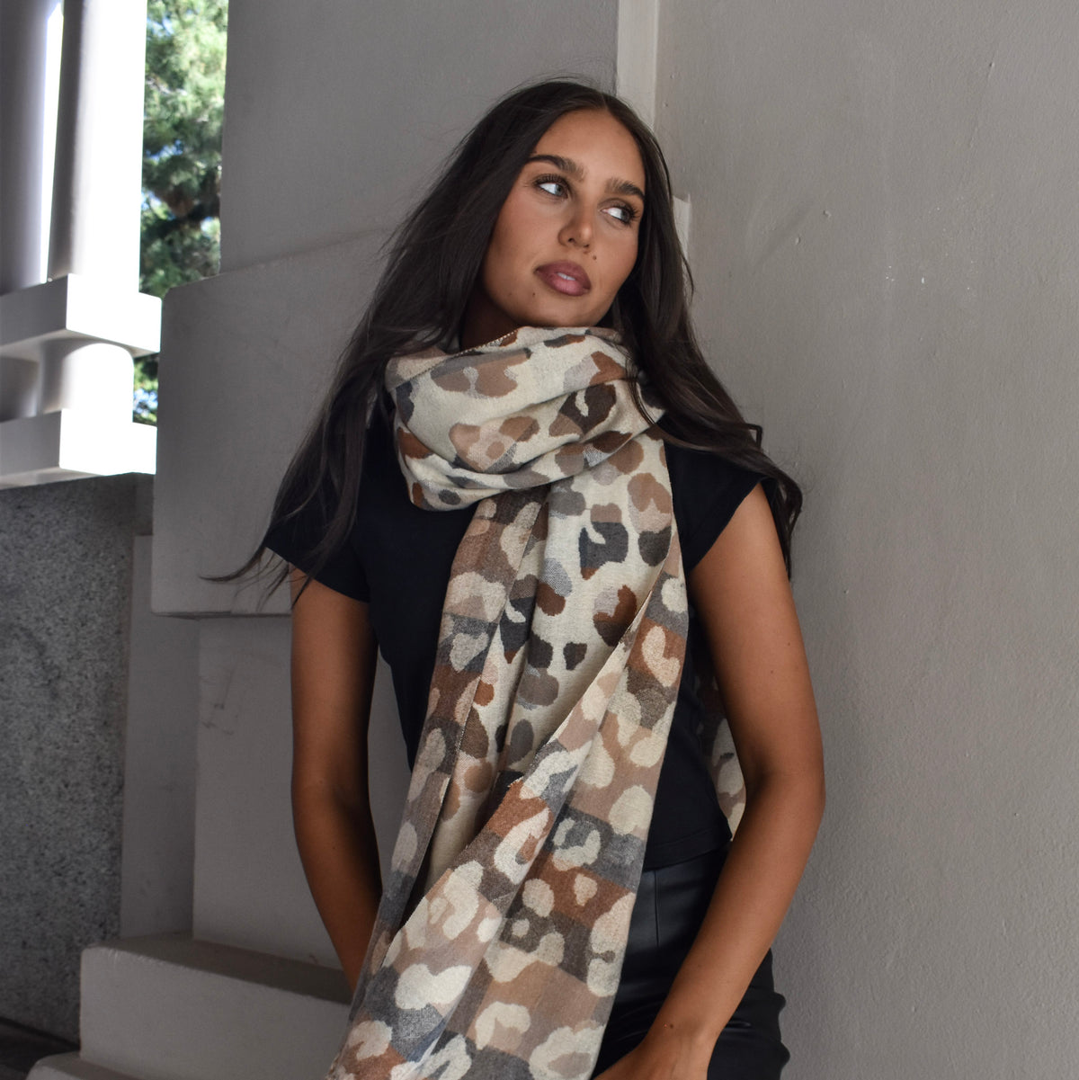 Cute Colourful Artistic Floral Winter Scarf PJS0030