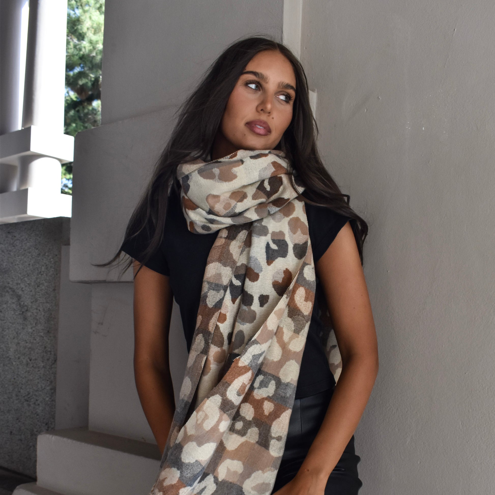 PRE-ORDER Cute Colourful Artistic Floral Winter Scarf PJS0030