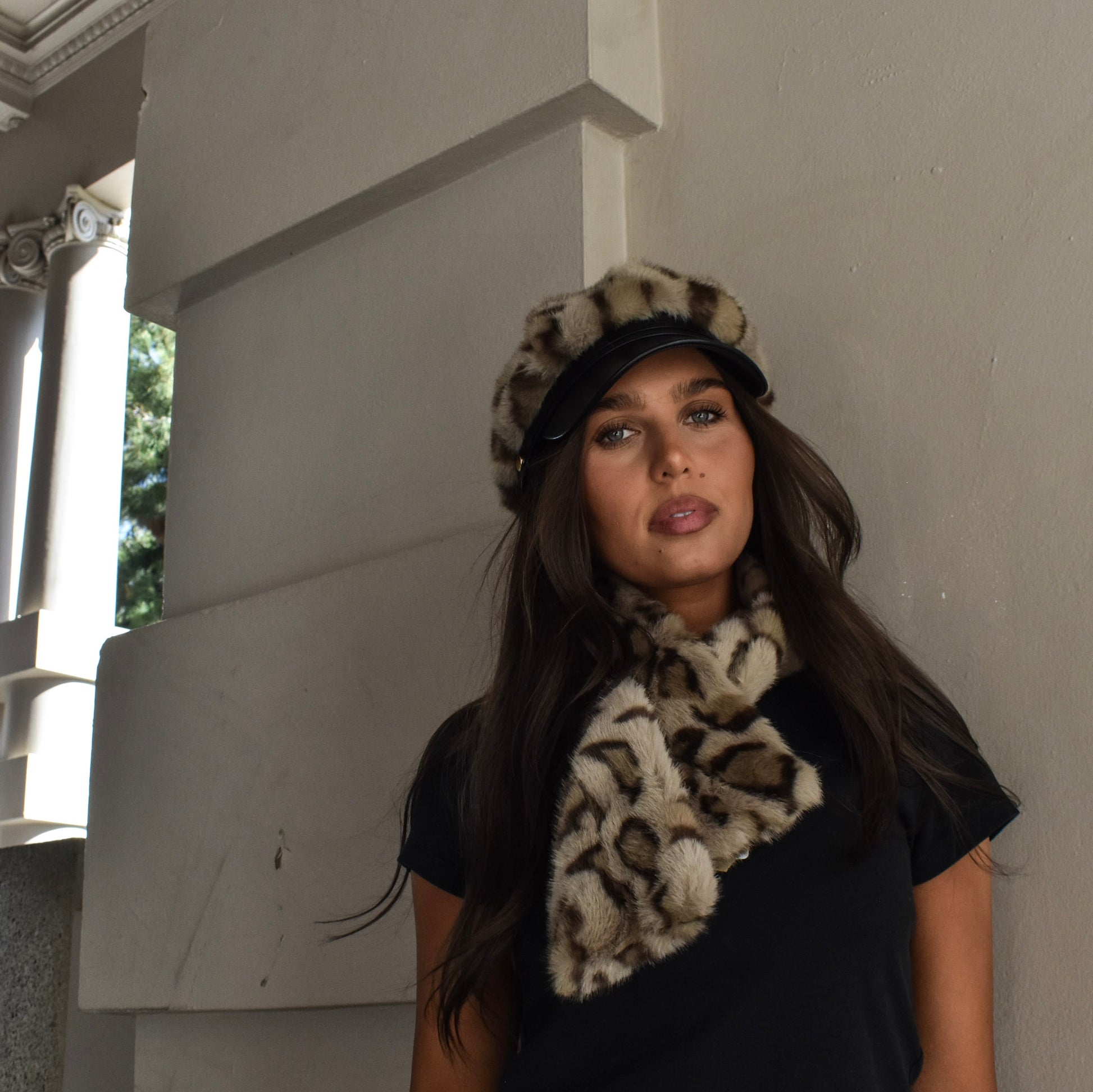 PRE-ORDER Faux Fur Leopard Necktie 332766