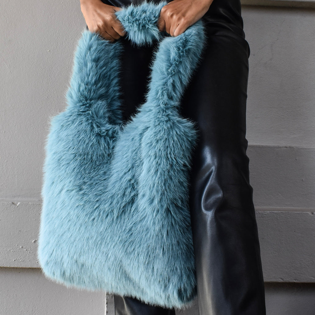 Pre-Order Faux Fur Tote Bag Plain BG2709