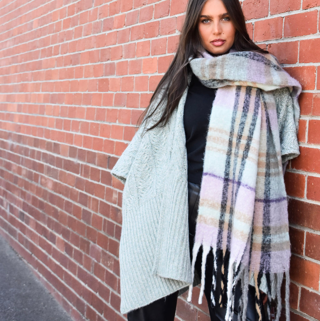 Thick Blanket Scarf Print - 332480