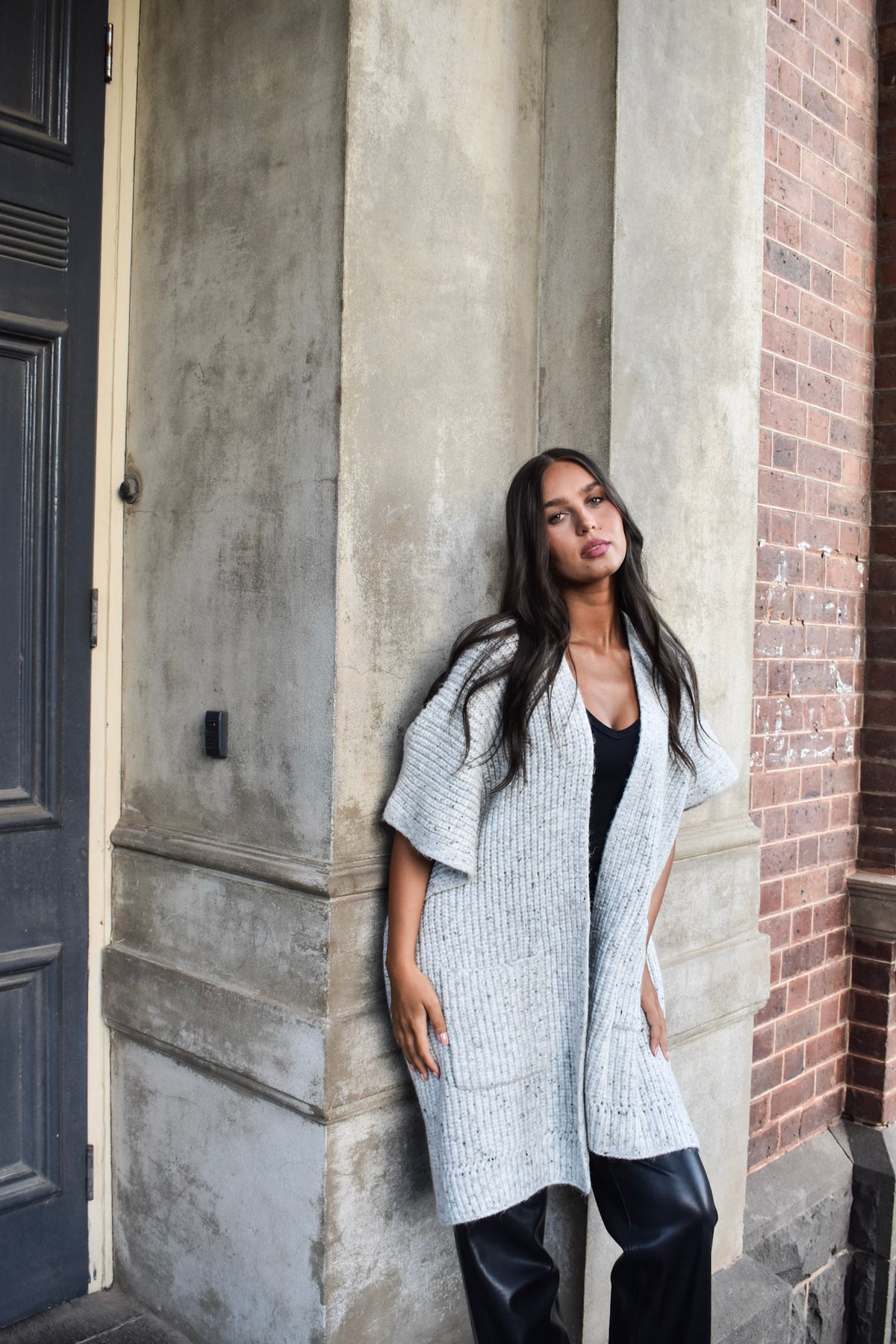 Knitted Cardigan with Pockets - TS22100