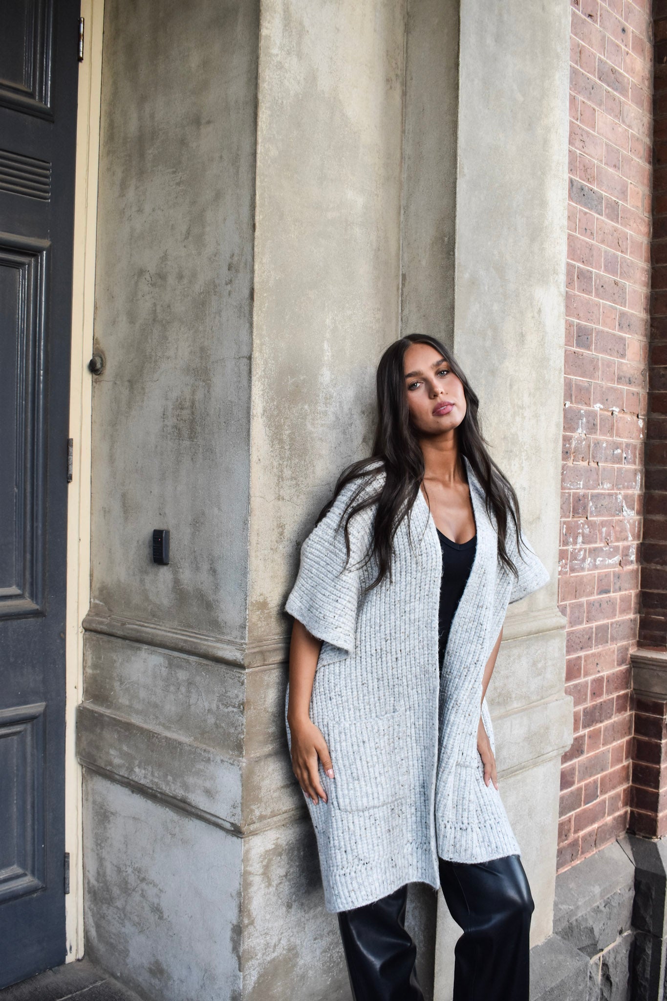 Knitted Cardigan with Pockets - TS22100