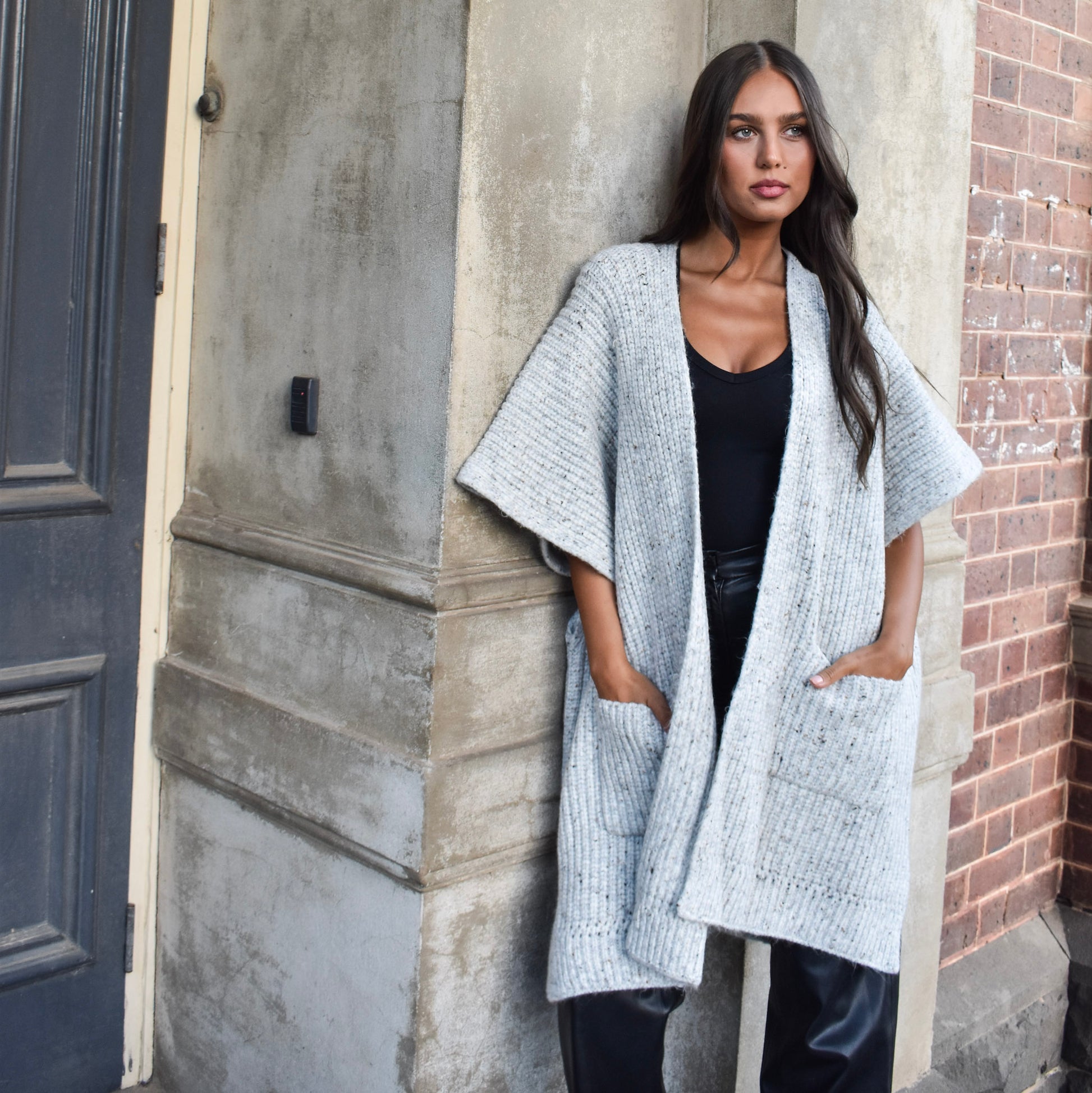 Knitted Cardigan with Pockets - TS22100