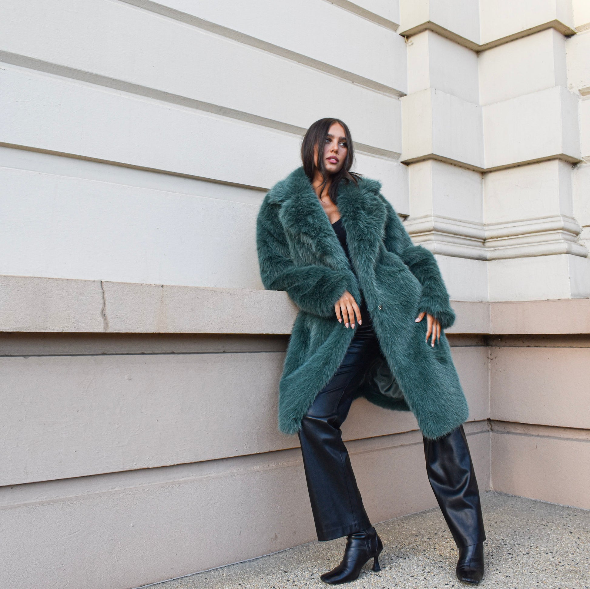 PRE-ORDER Faux Fur Long Coat KRE1176