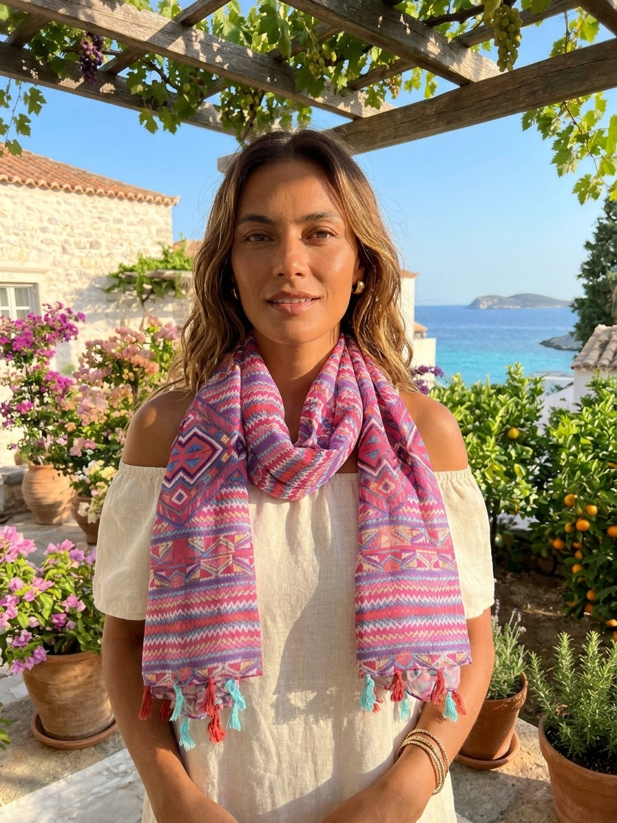 Polyester Aztec Scarf -SP15-133