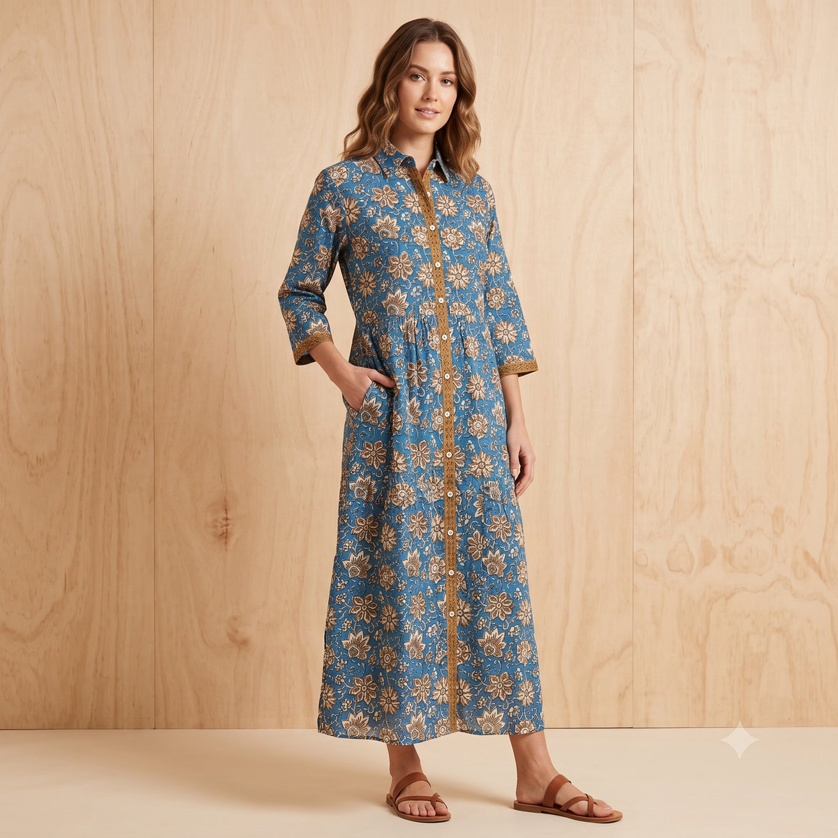 Indian Print Cotton Dress 65594