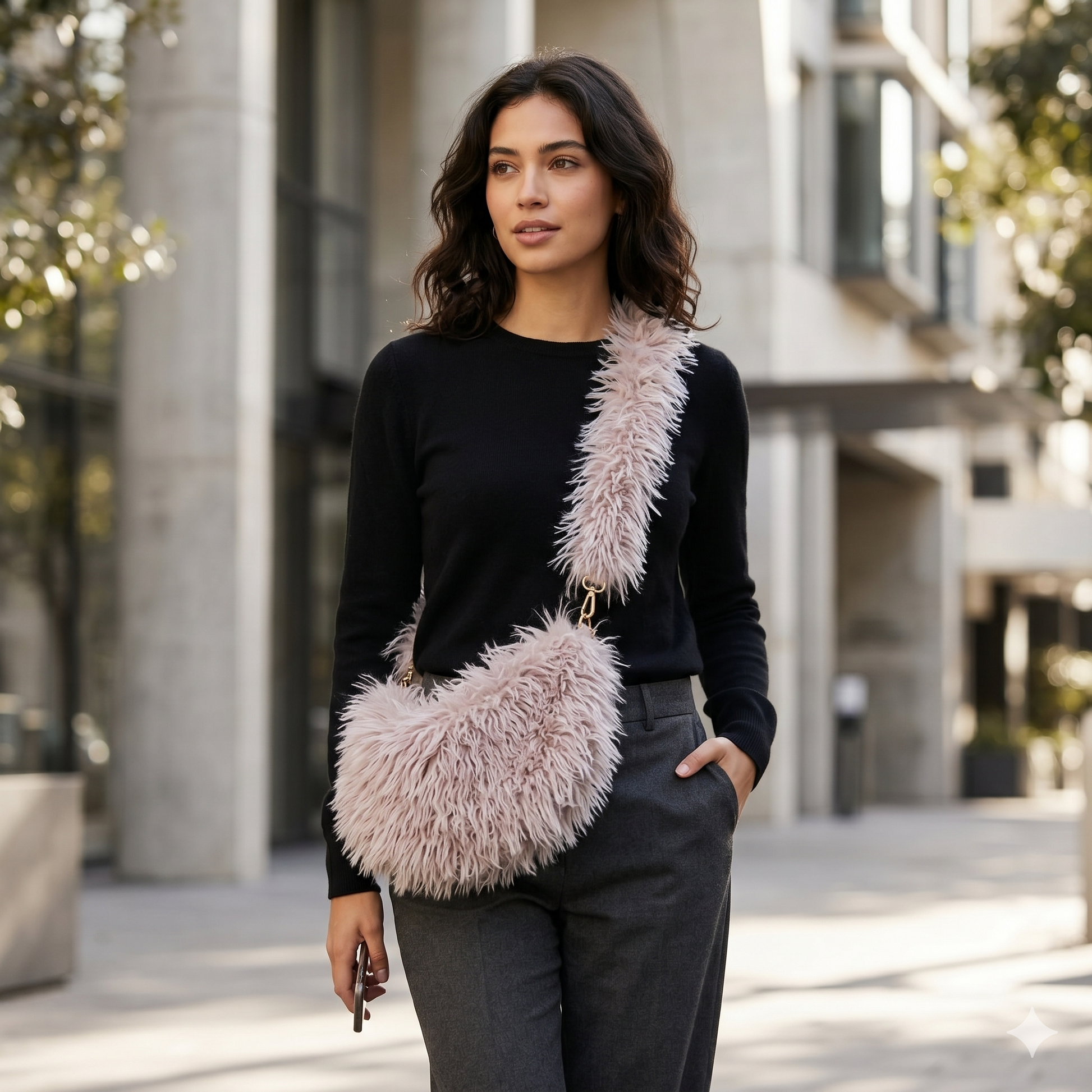 Fluffy Faux Fur - Belt Bag 67158