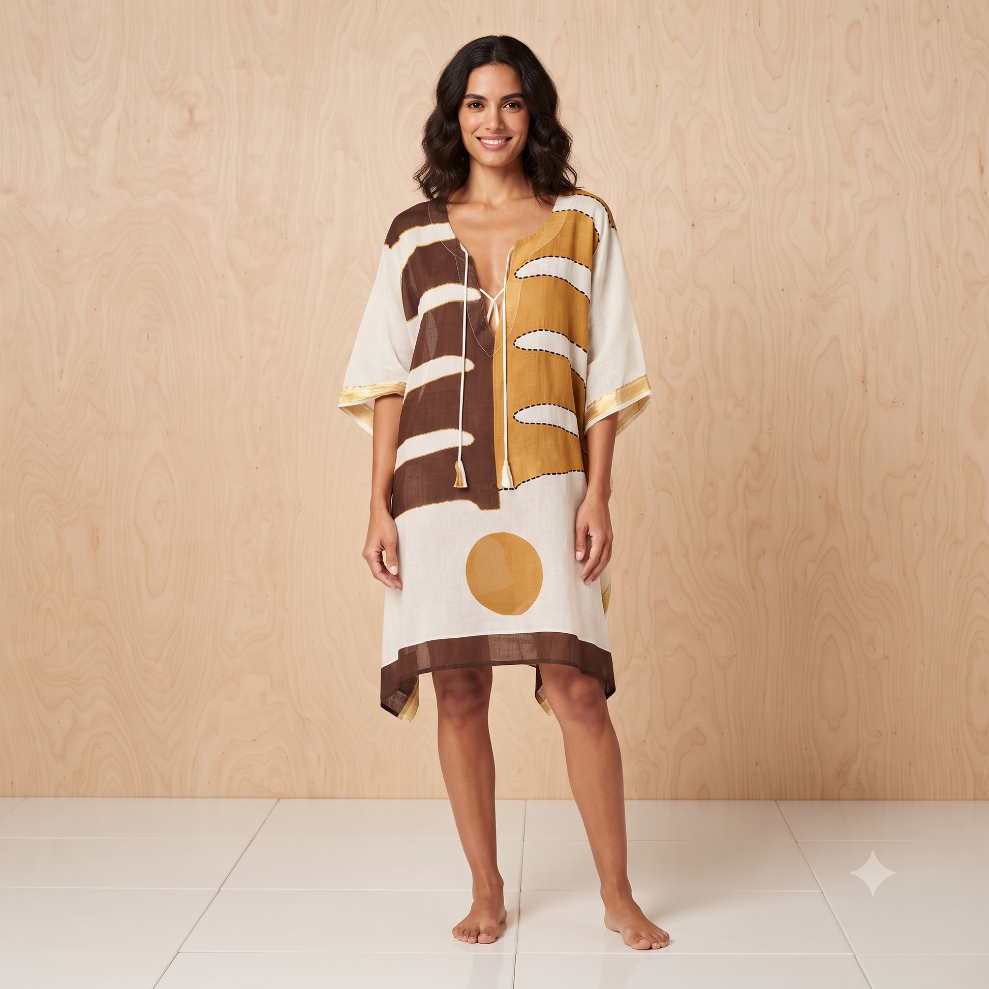 PRE-ORDER - Mid Length Cotton Poncho - 68079-0750