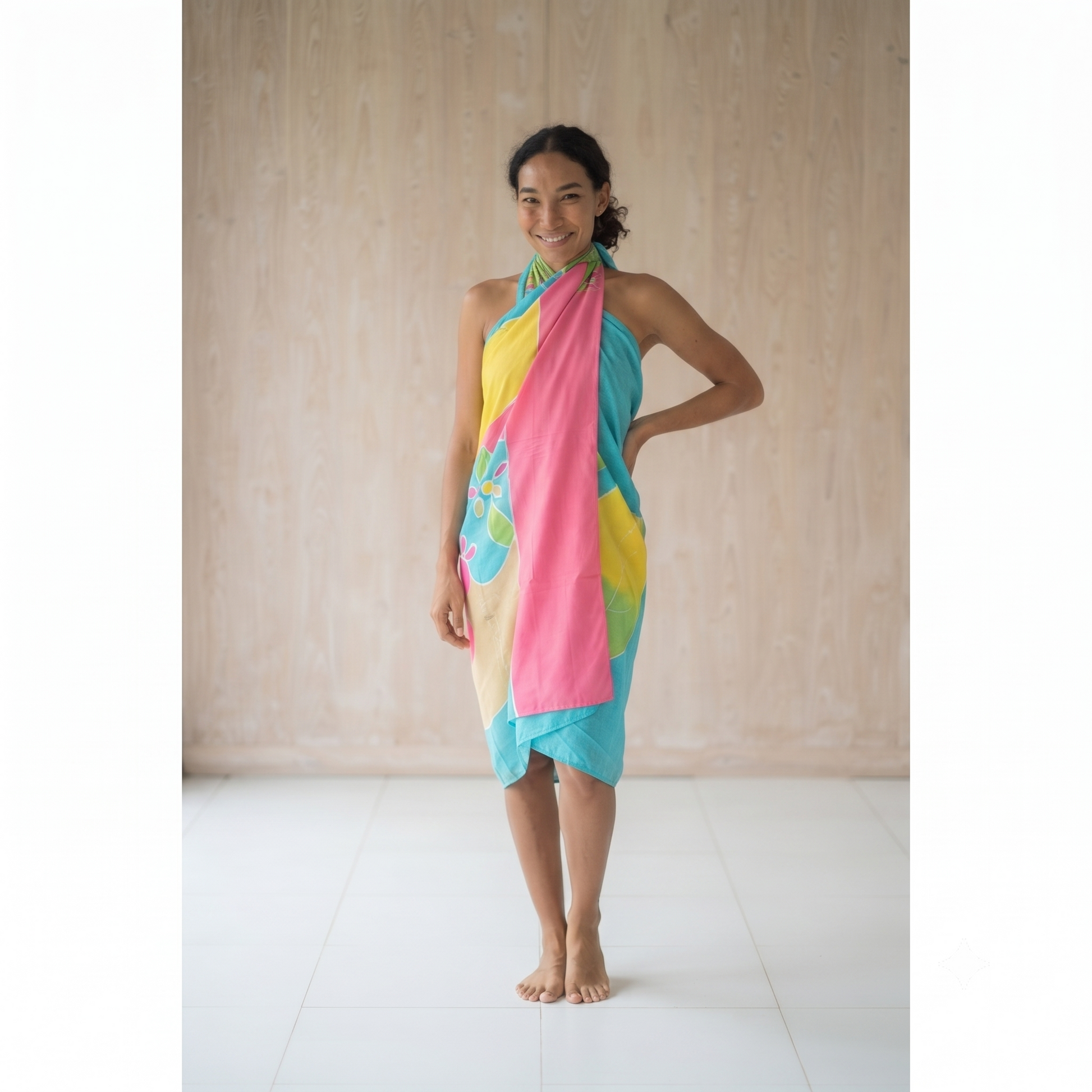 PRE-ORDER - Hand Painted Viscose Sarong 66309