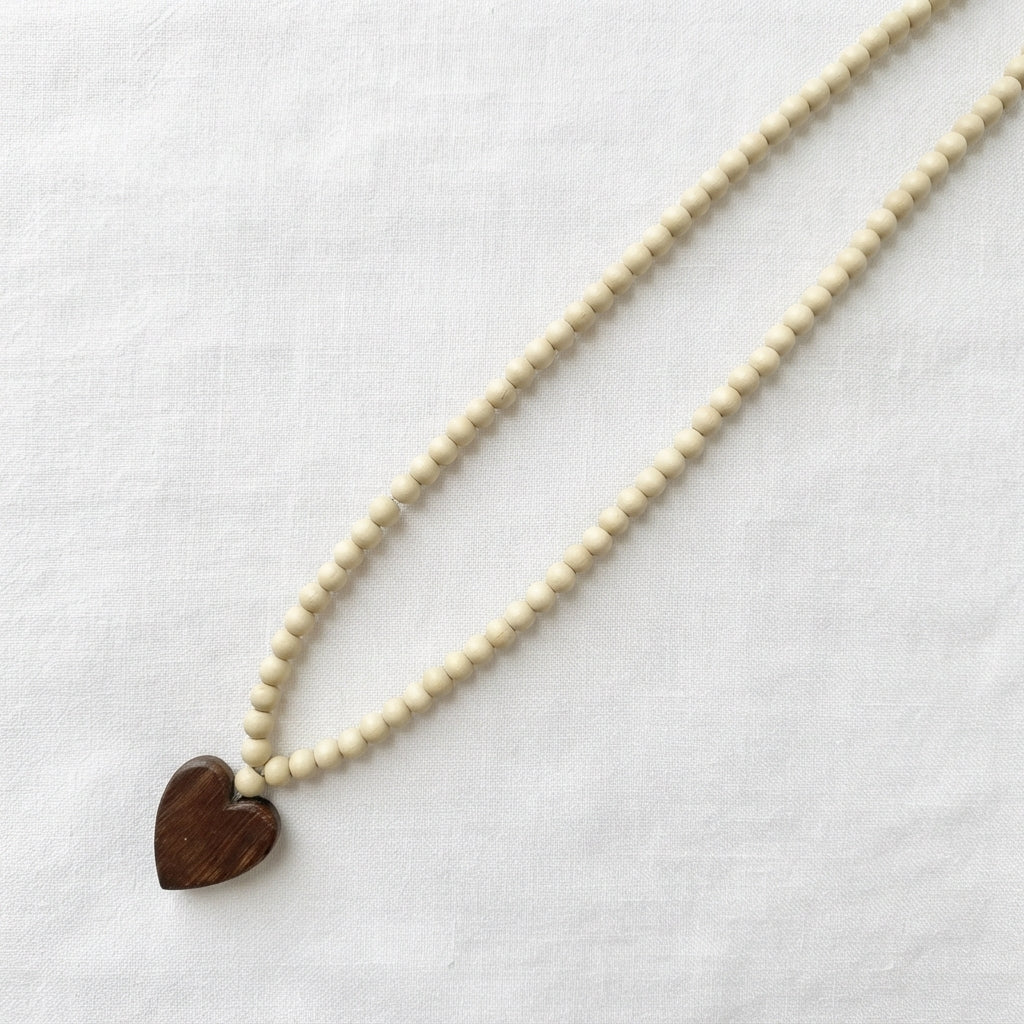 Long Beaded Heart Necklace N6-5896