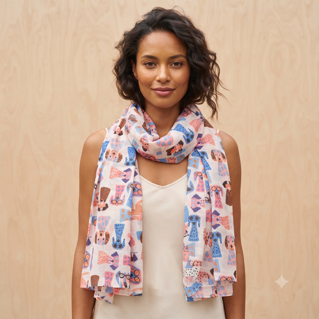 PRE-ORDER Dog Pets Printed Cotton Scarf 67994
