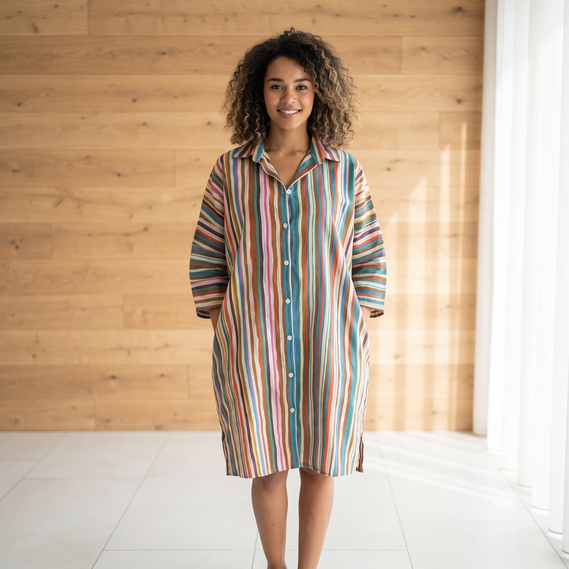 PRE-ORDER - Pleated Cotton Printed Shirt - 67955-0823
