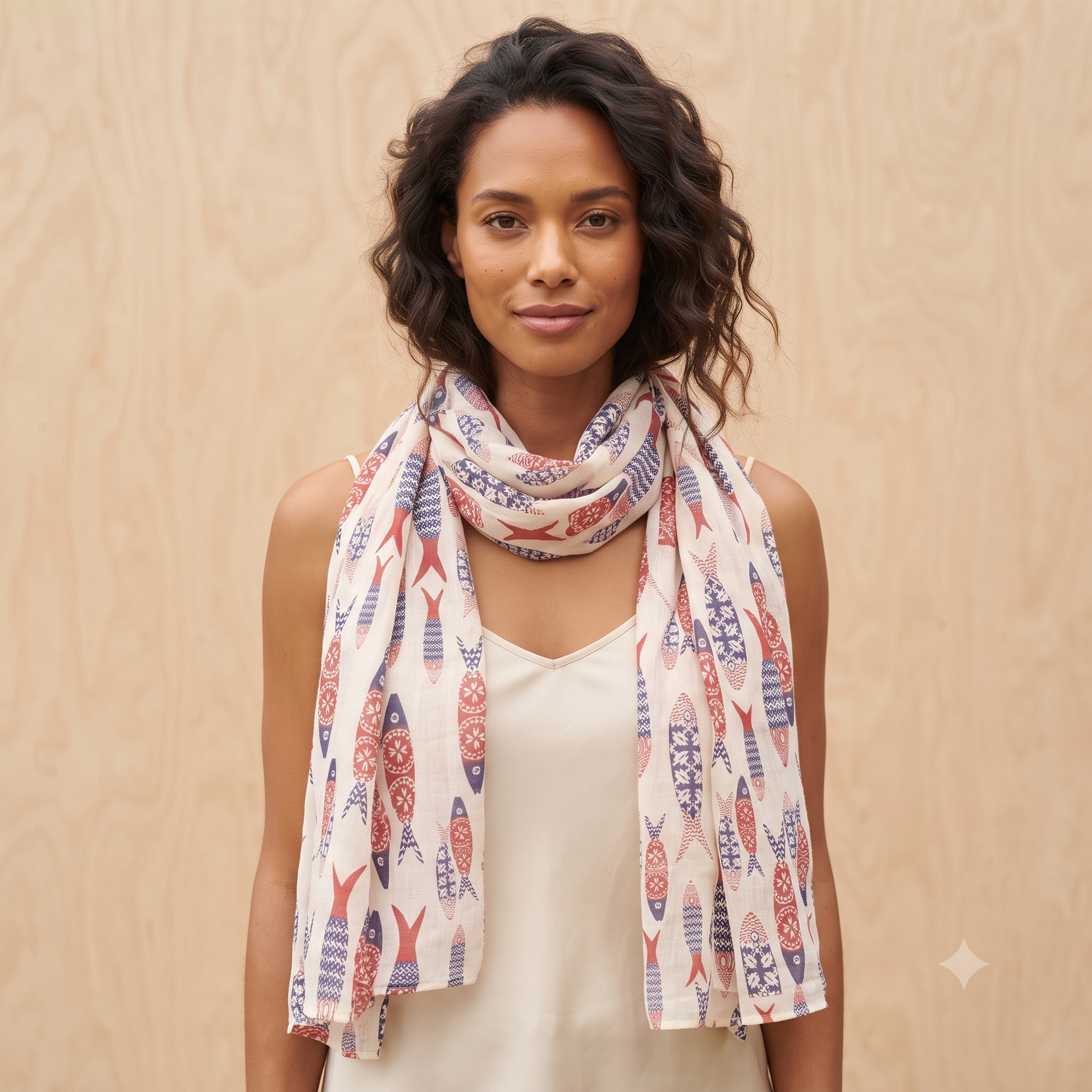 PRE-ORDER Hawaiian Fish Cotton Scarf 67178