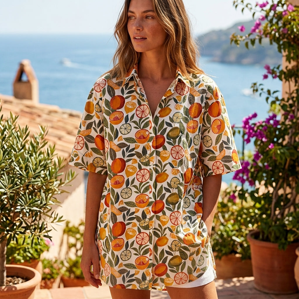 Mediterranean Orange - Cotton Tunic 67955