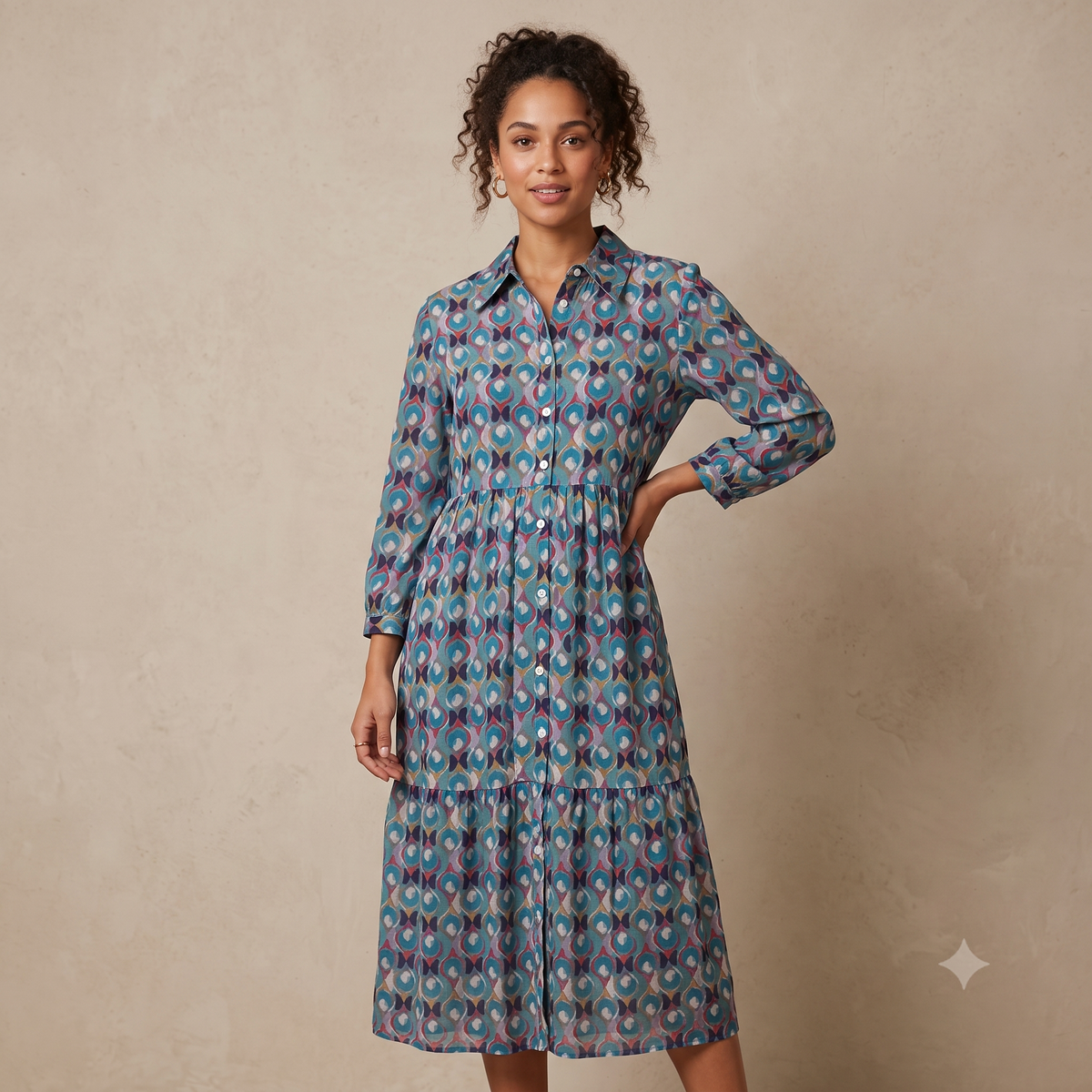 Printed Summer Dress Chemise 65958