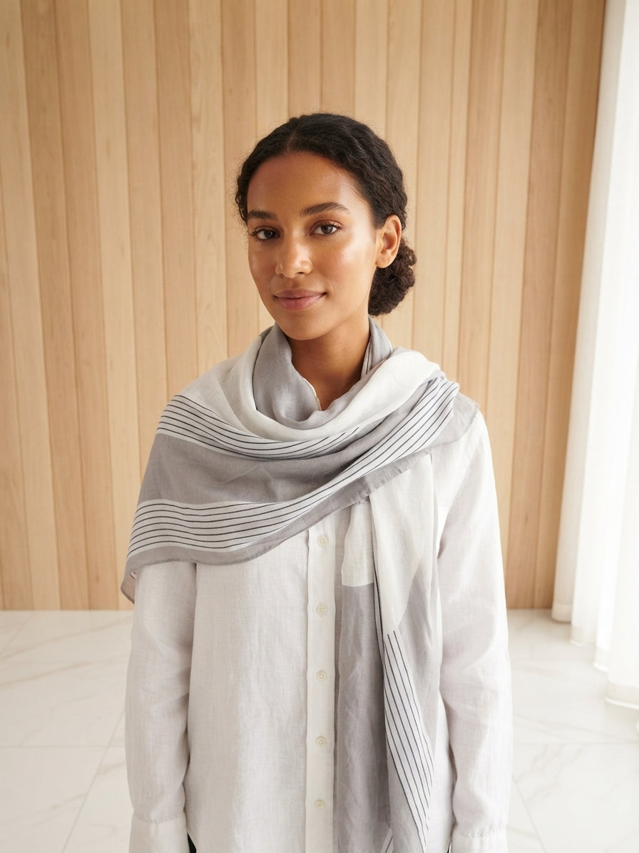 Geometric Print Soft Viscose Scarf 332337