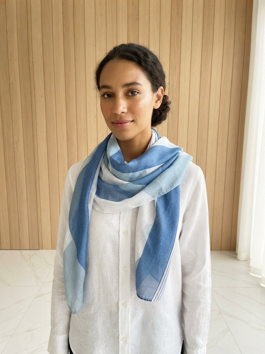 Geometric Print Soft Viscose Scarf 332337