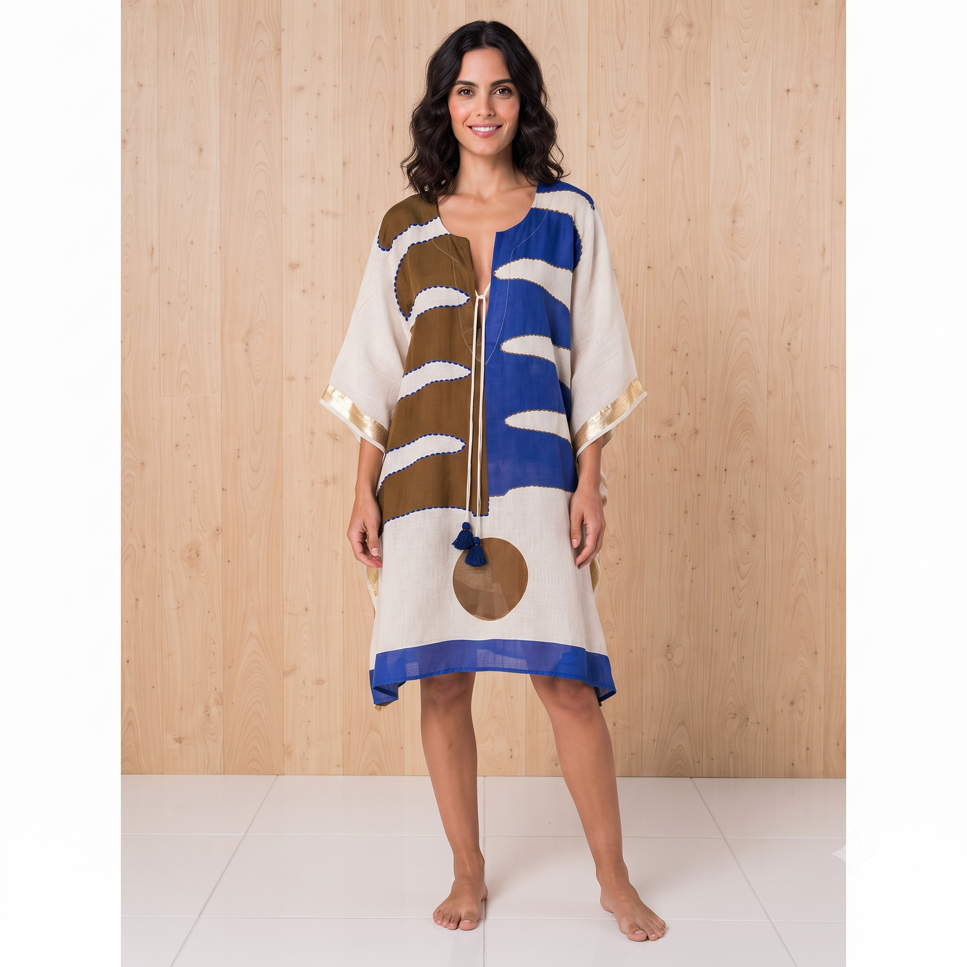 PRE-ORDER - Mid Length Cotton Poncho - 68079-0851