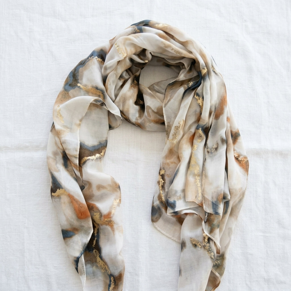 Golden and Earthy Summer Scarf 332776