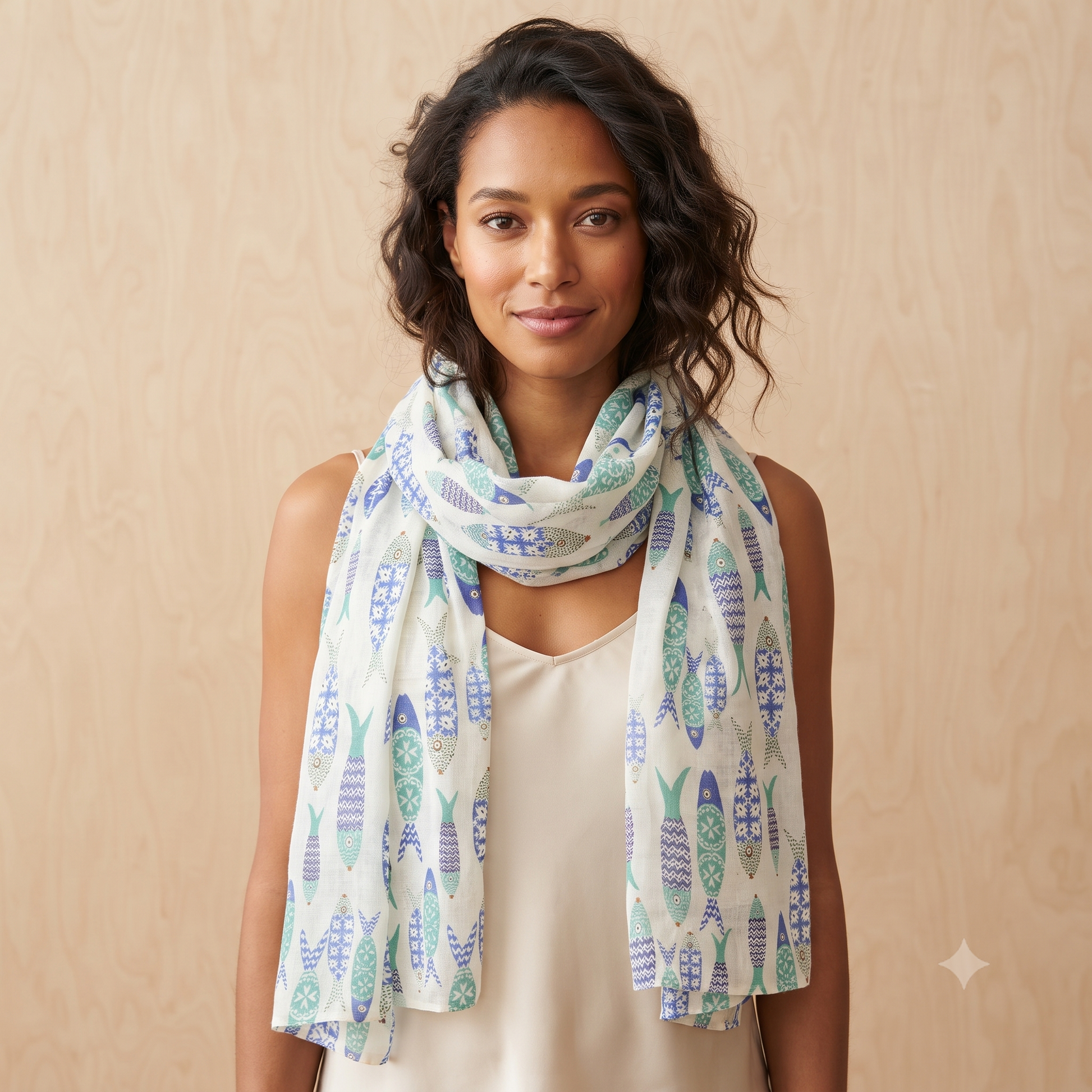 PRE-ORDER Hawaiian Fish Cotton Scarf 67178