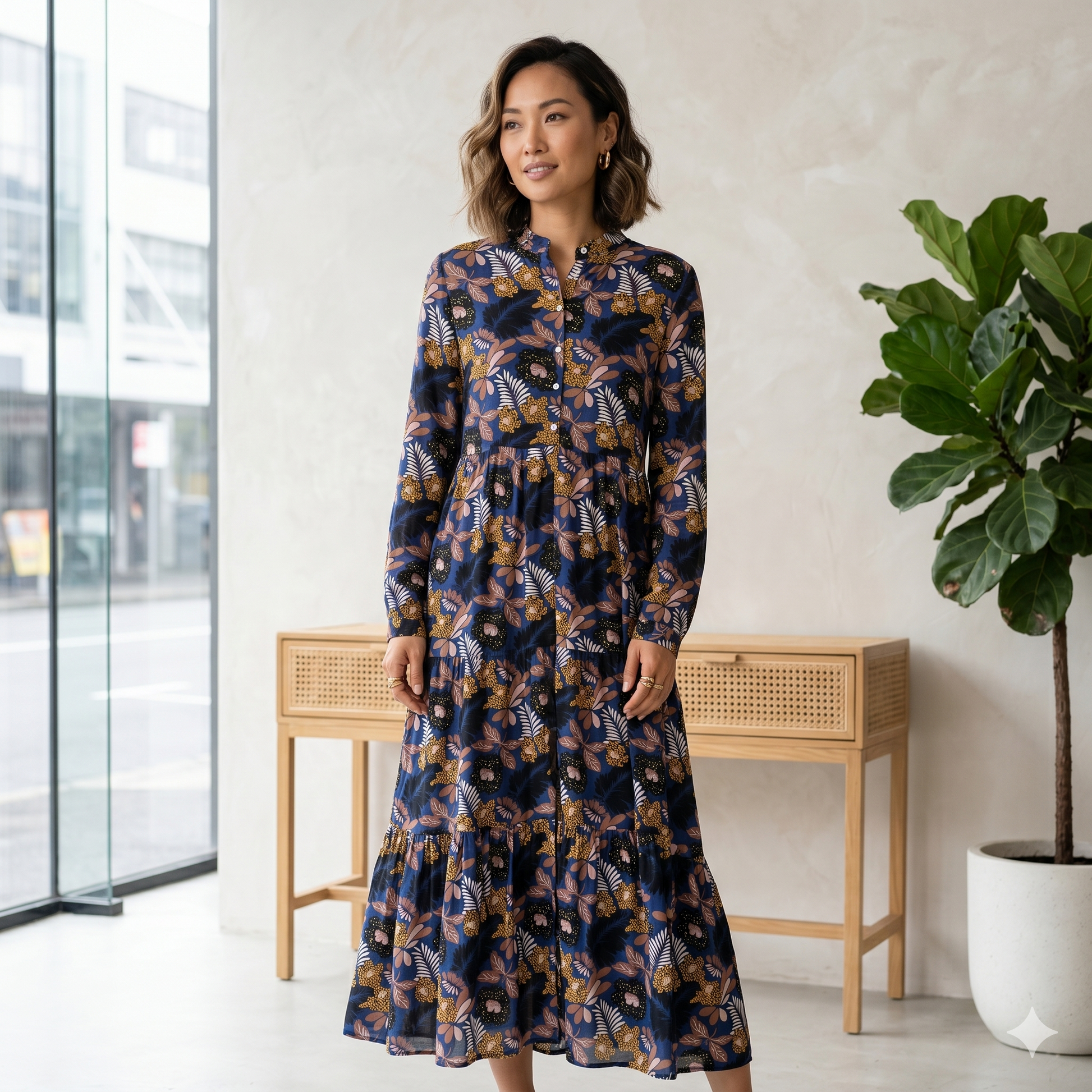 Viscose Long Dress 61029