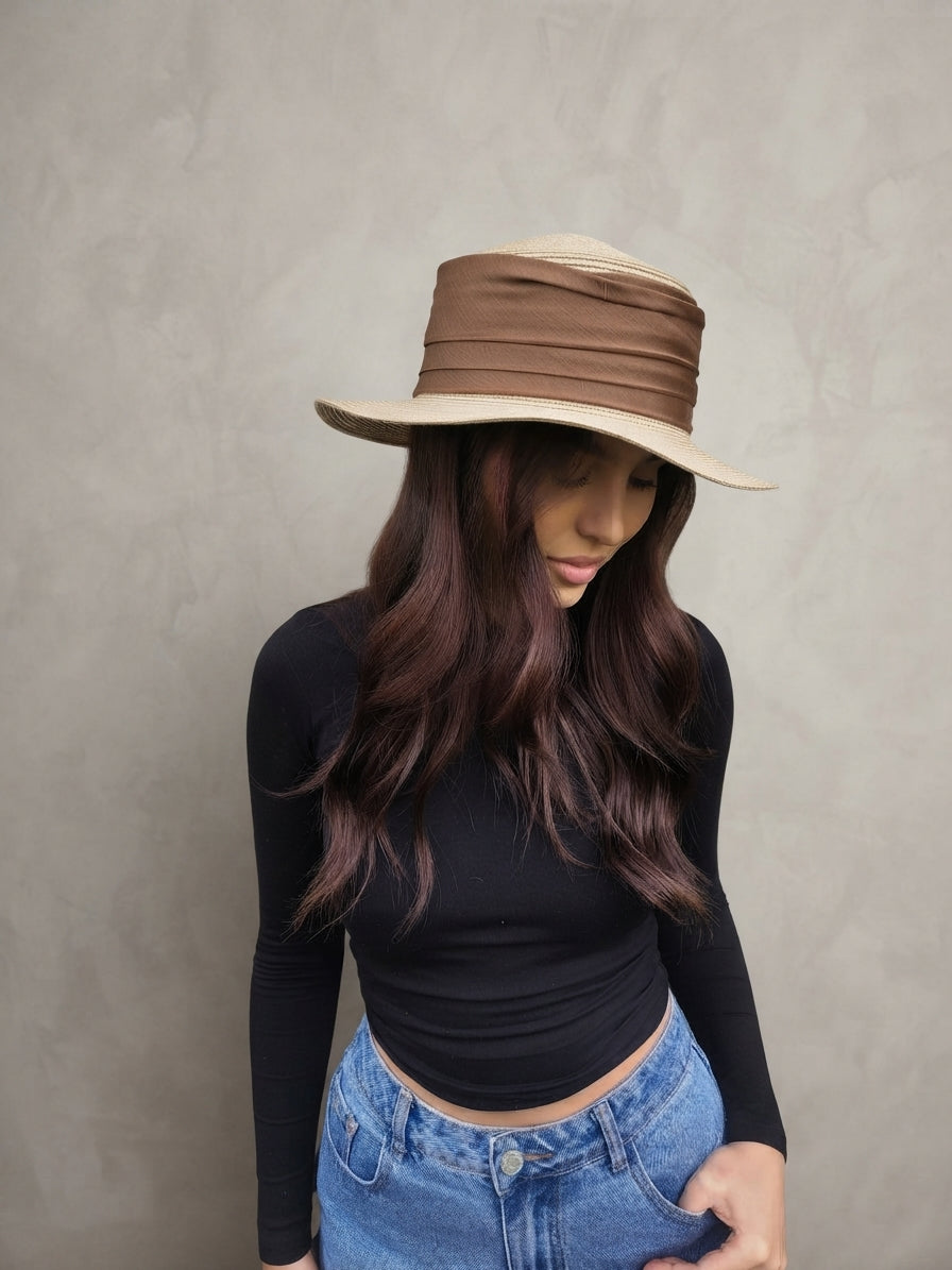Ribboned Summer Hat - 7243