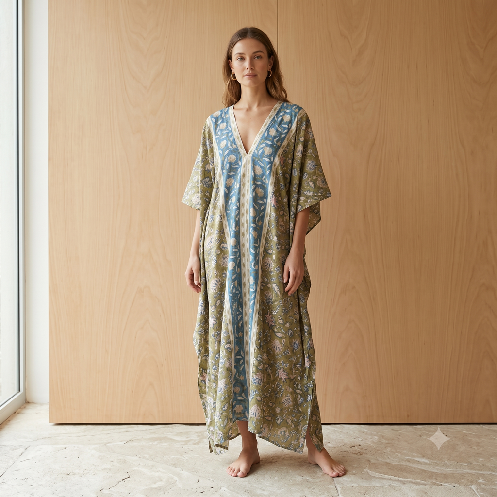 Long Cotton Poncho 67211