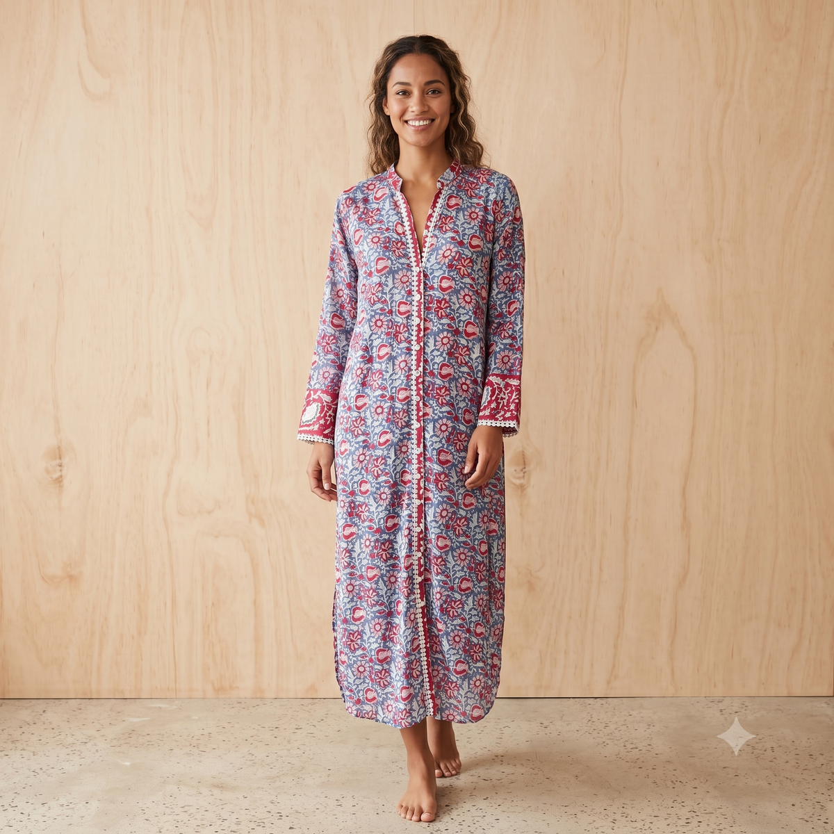 Long Printed Open Tunic 67208