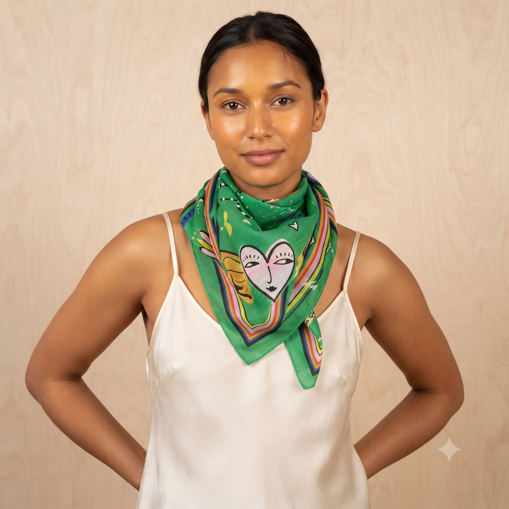 PRE-ORDER Happy Hearts Cotton Scarf 67372