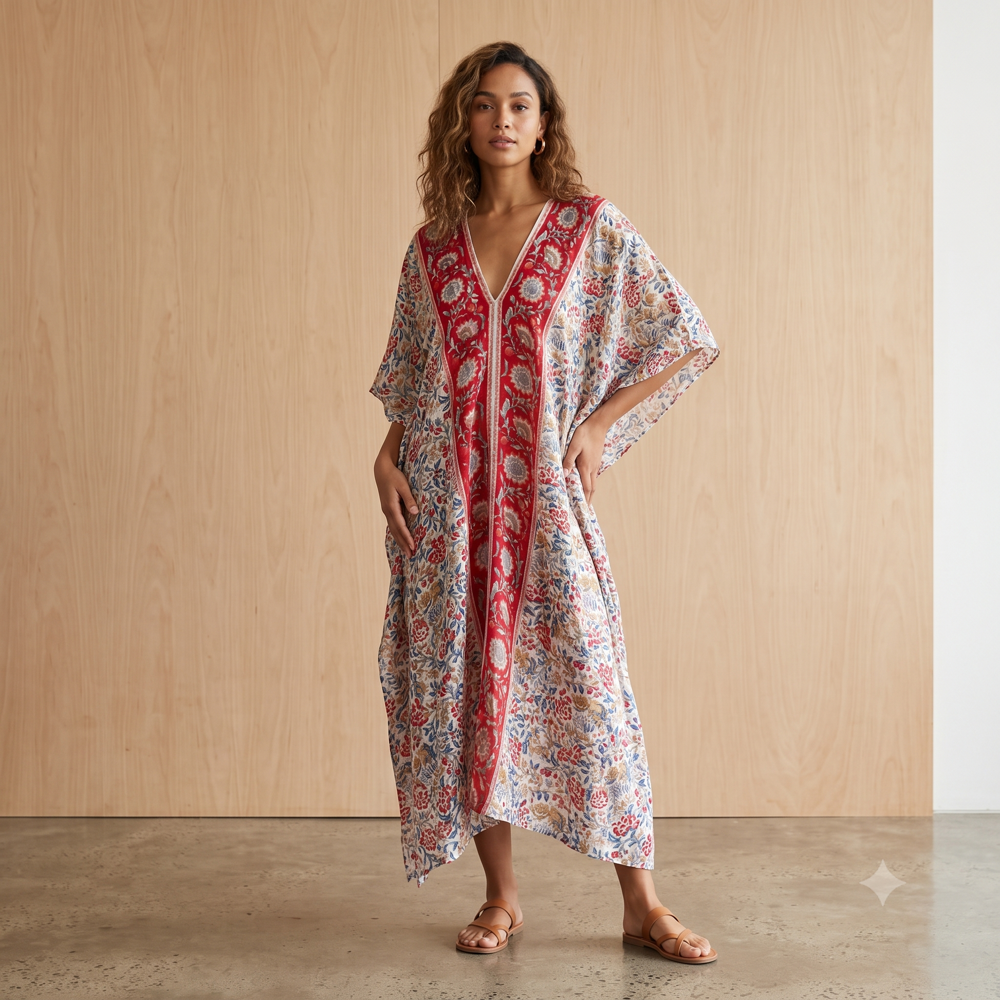 Long Cotton Poncho 67211