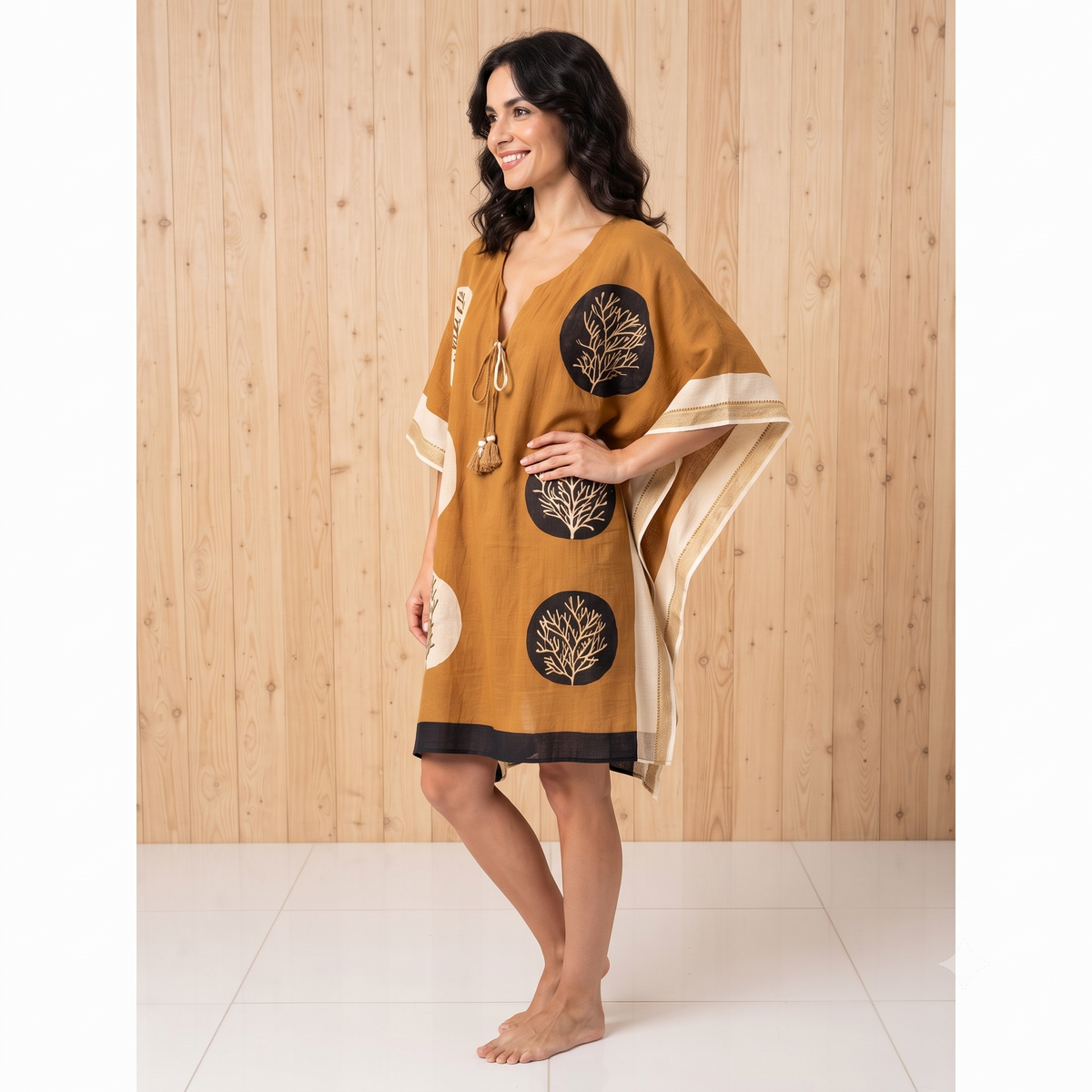 PRE-ORDER - Mid Length Cotton Poncho - 68079-0200
