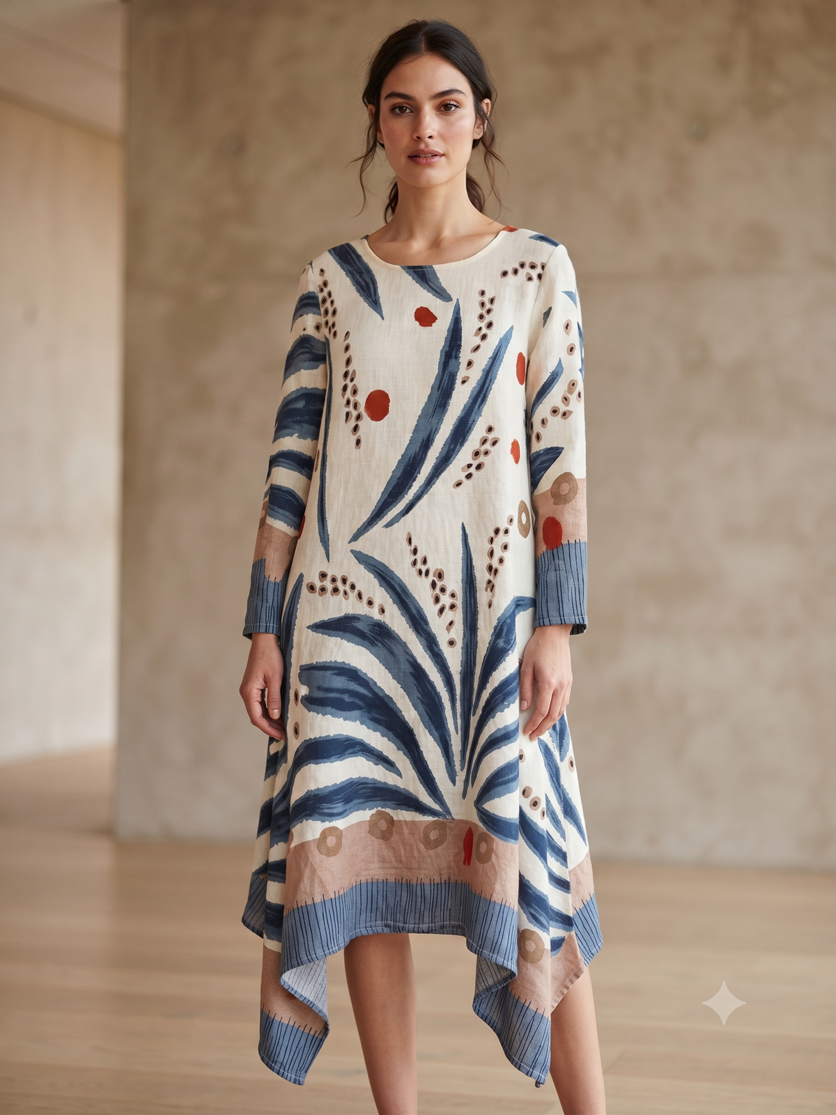 PRE-ORDER Abstract Floral Dress B-044
