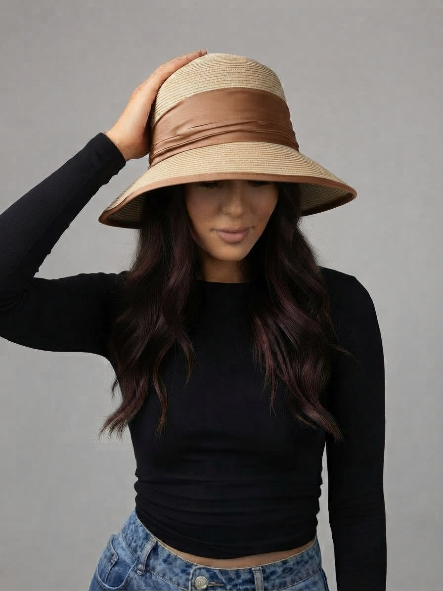 Round Summer Beach Hat - 7242