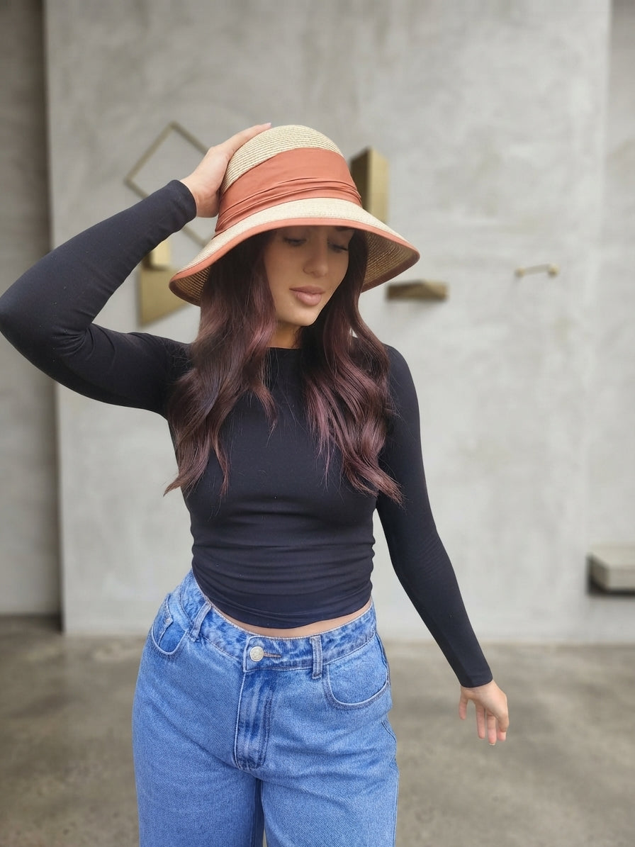 Round Summer Beach Hat - 7242