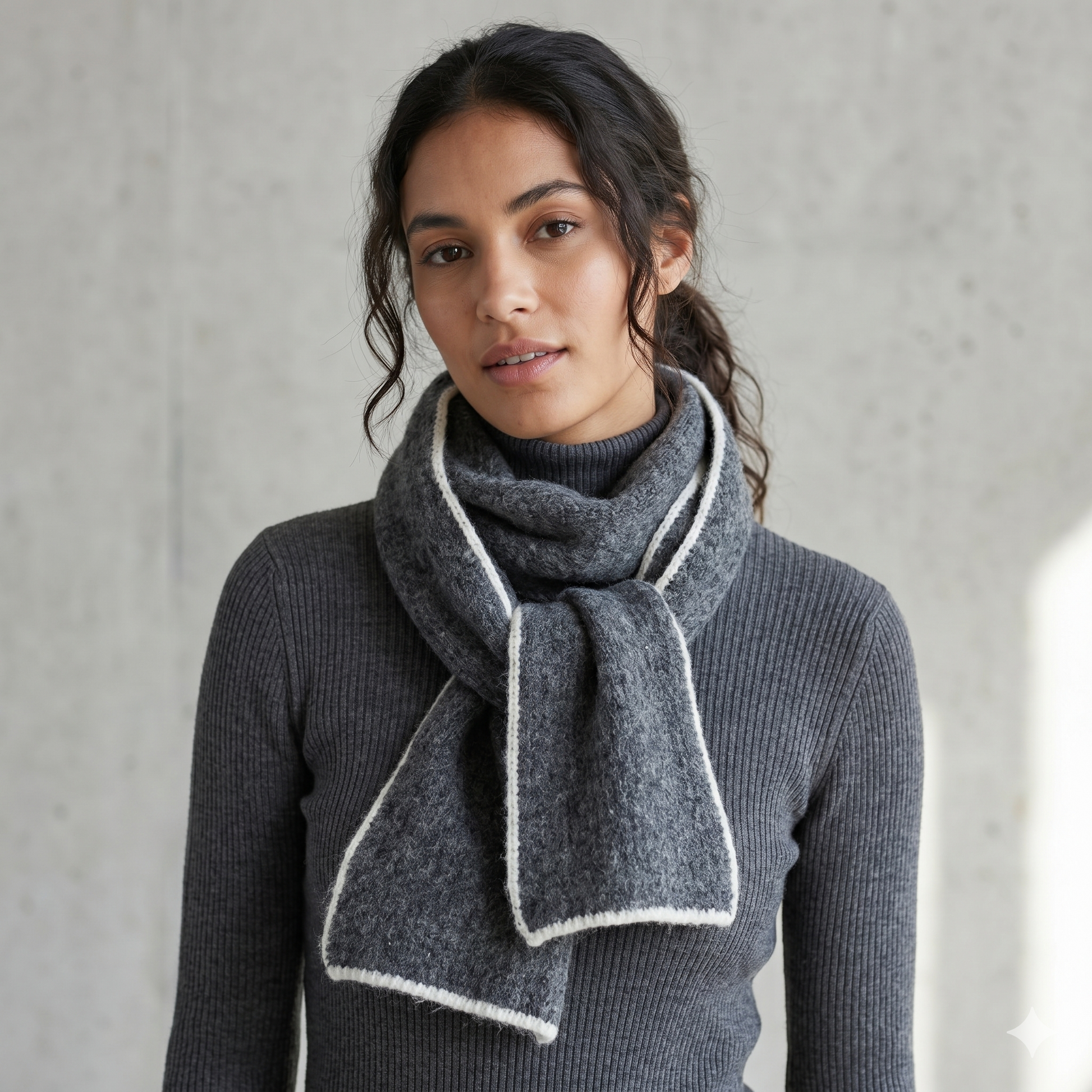 Narrow Thick Scarf 332744