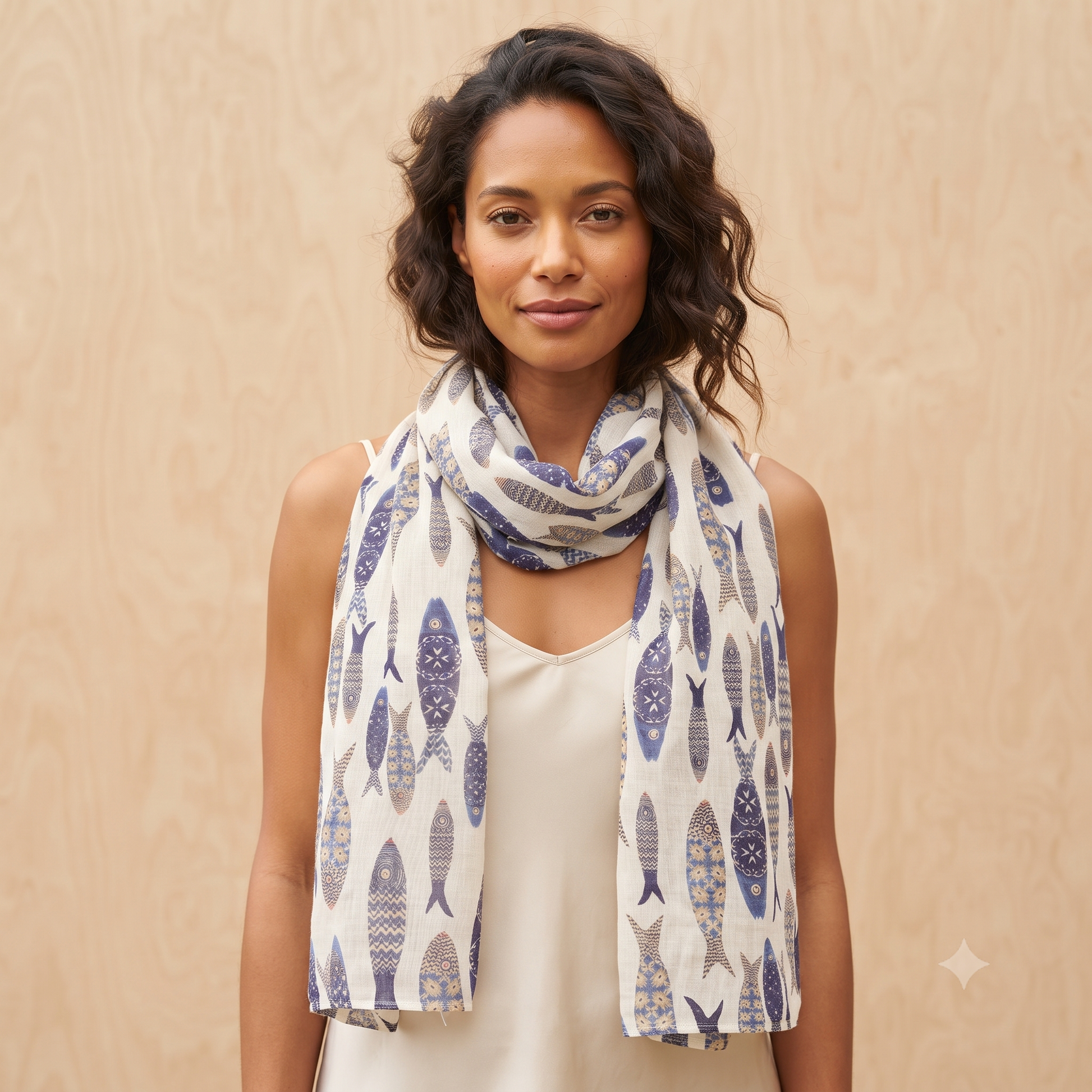 PRE-ORDER Hawaiian Fish Cotton Scarf 67178