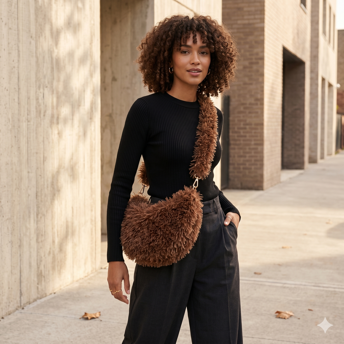 Fluffy Faux Fur - Belt Bag 67158