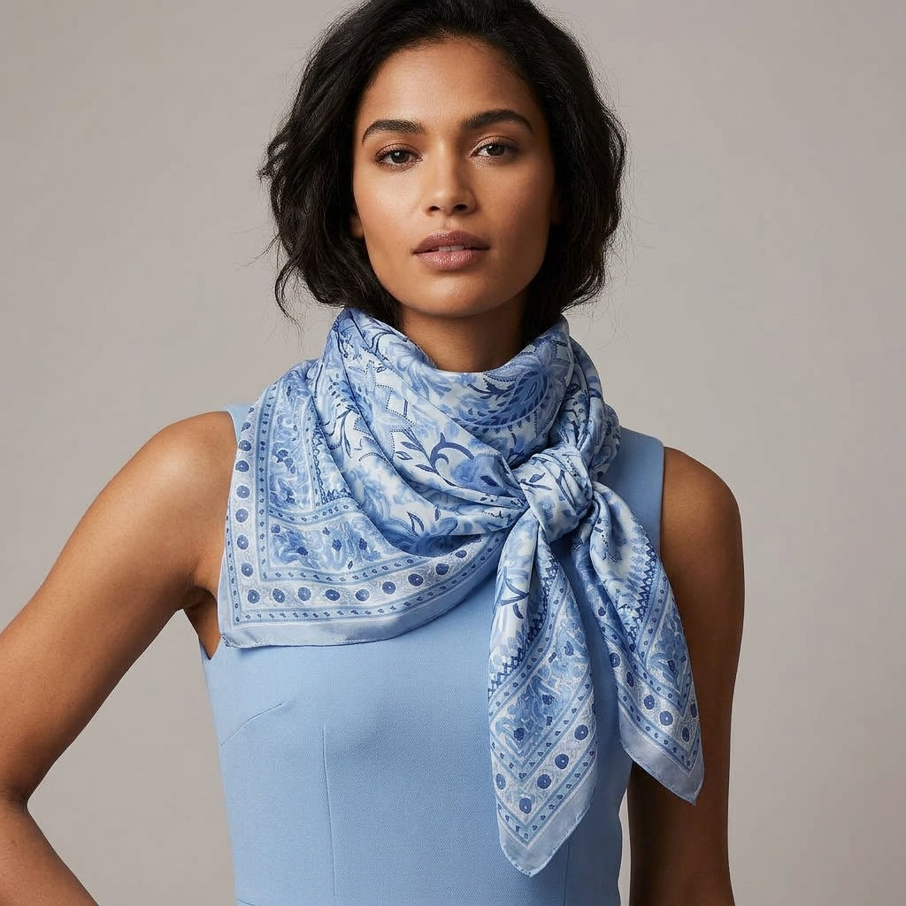 Pure Silk Blue Oriental PS-1058/L