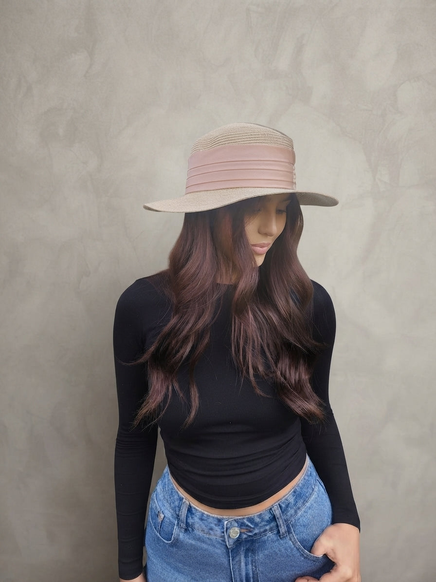 Ribboned Summer Hat - 7243
