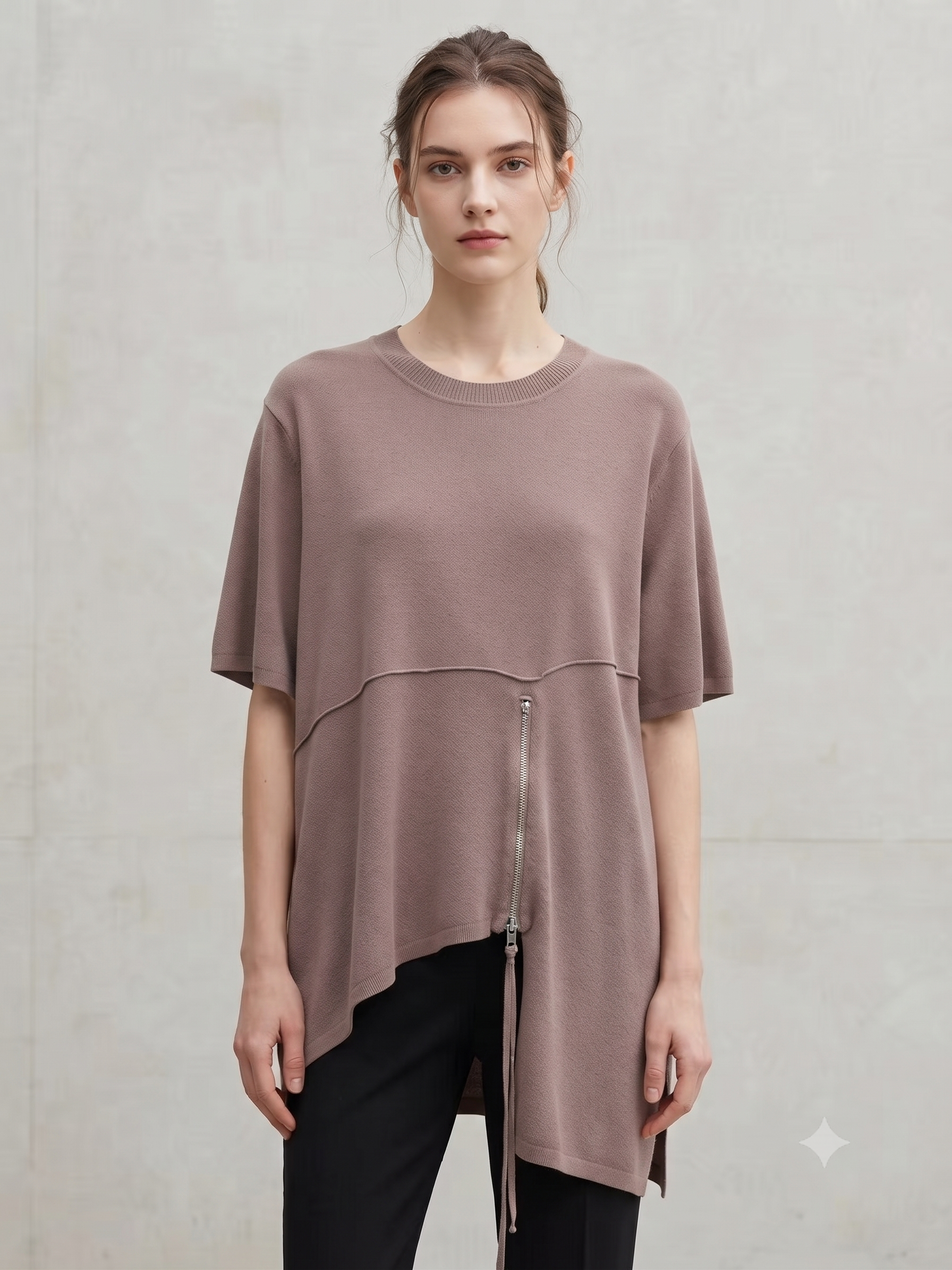 PRE-ORDER Knit Shirt with Zip B-142