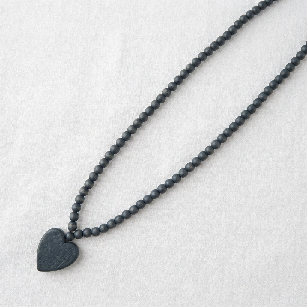 Long Beaded Heart Necklace N6-5896