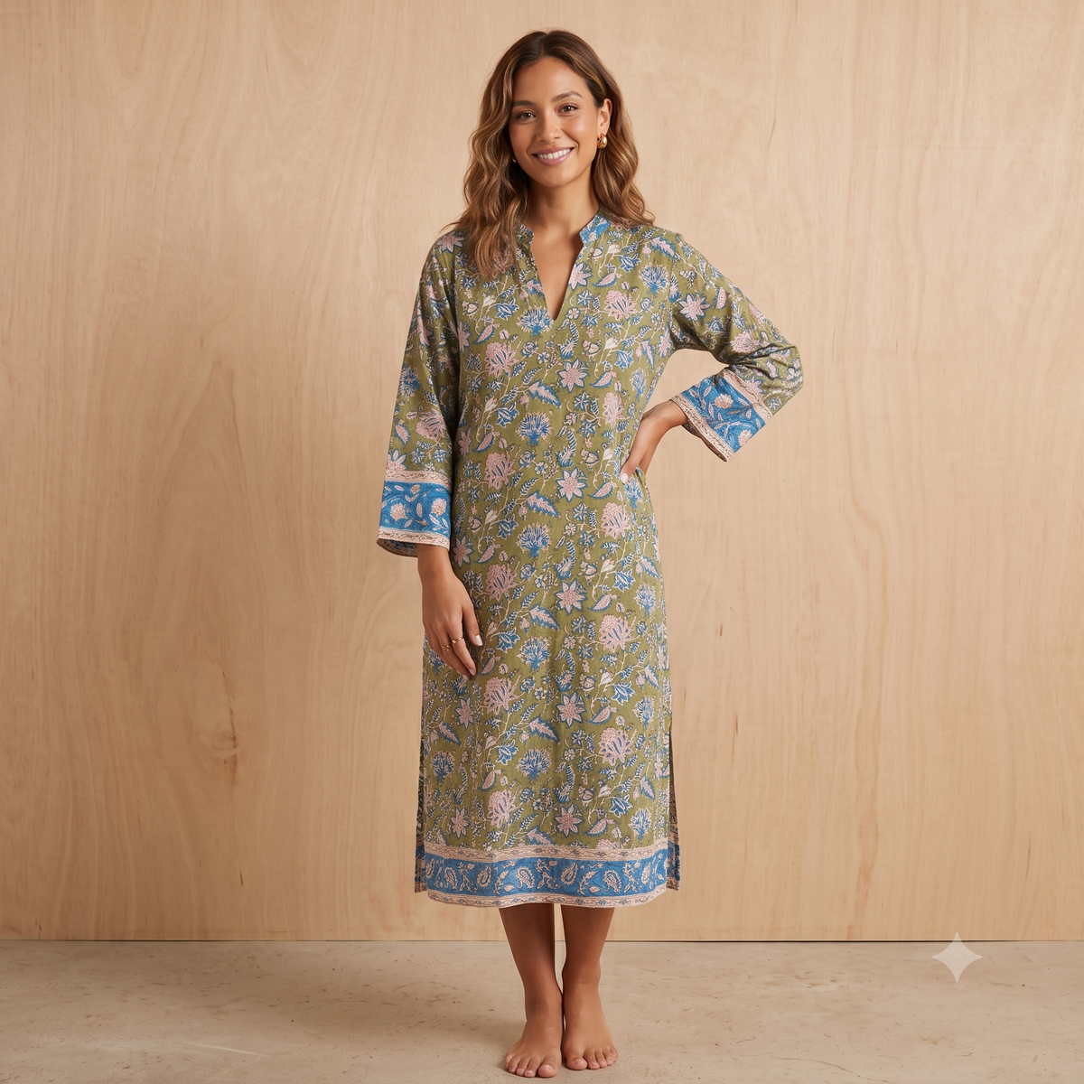 Long Printed Cotton Tunic 67207