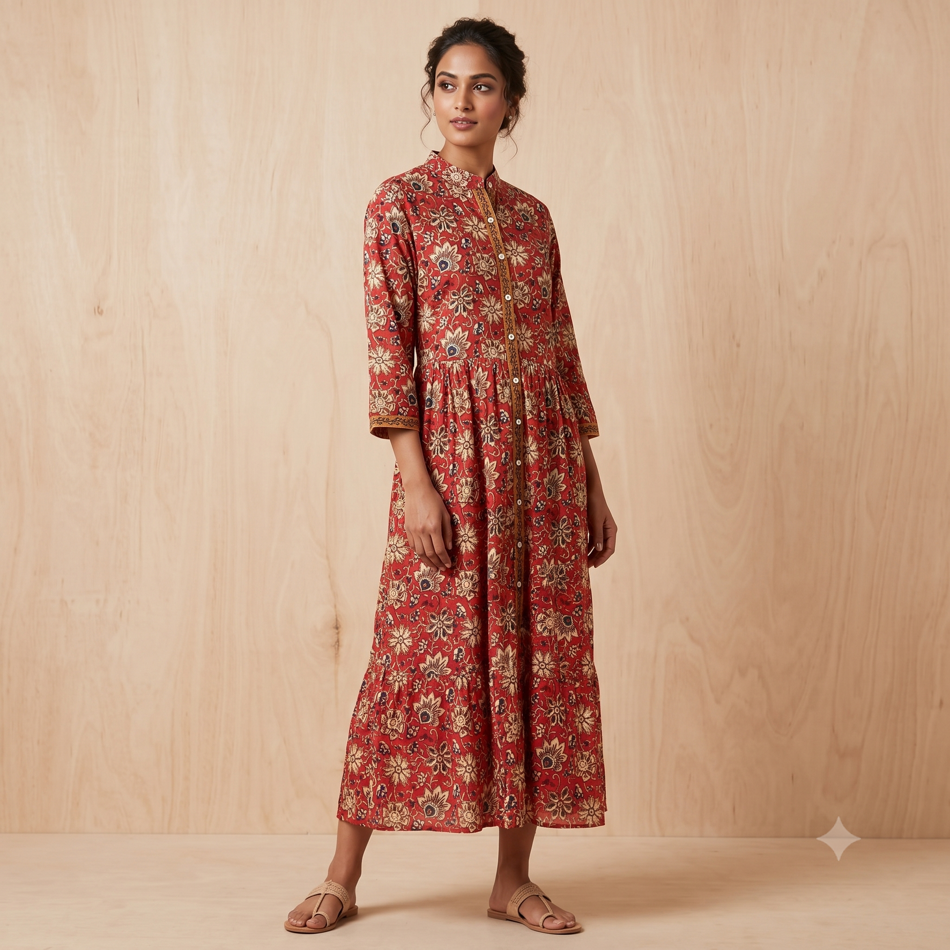 Indian Print Cotton Dress 65594