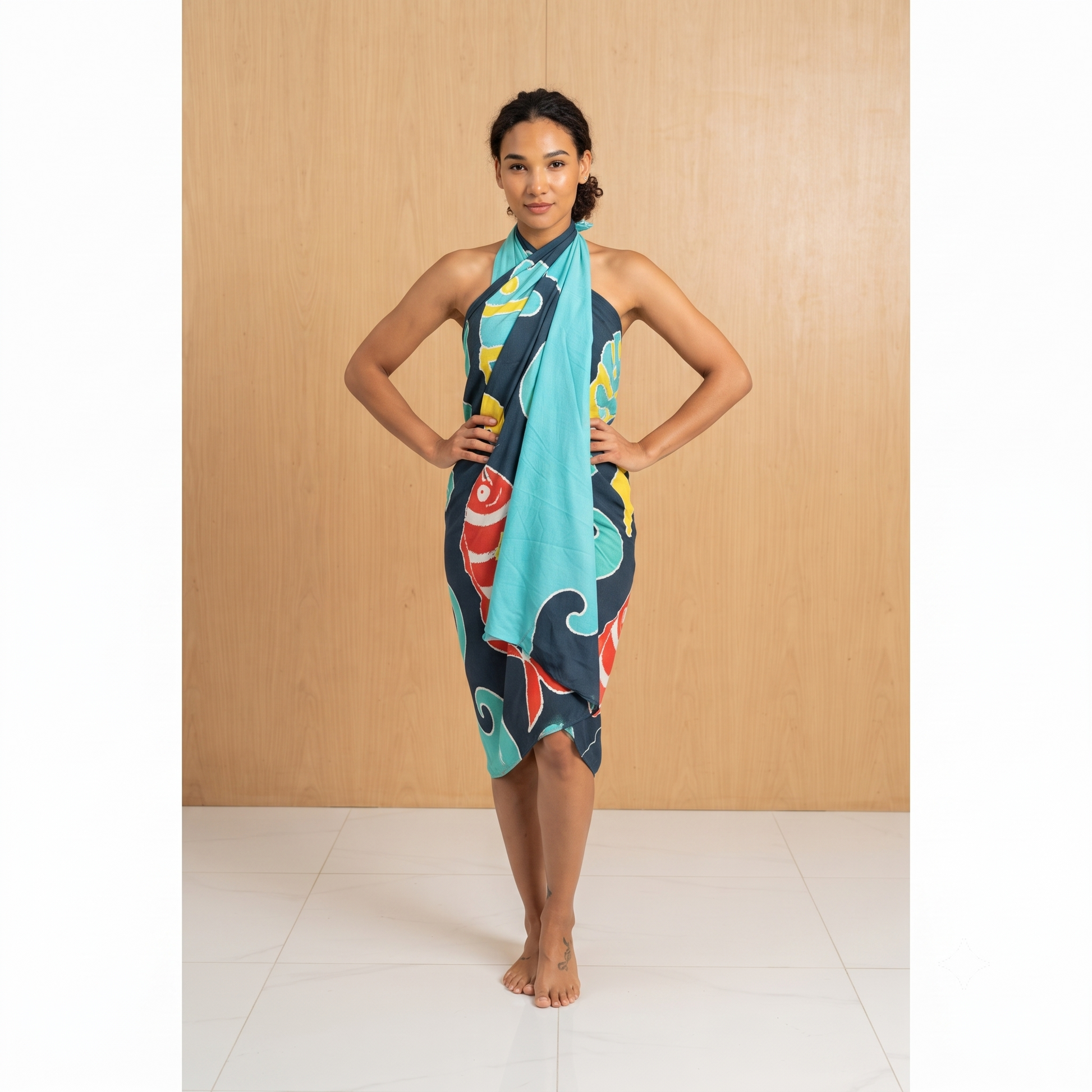 PRE-ORDER - Hand Painted Viscose Sarong 66309